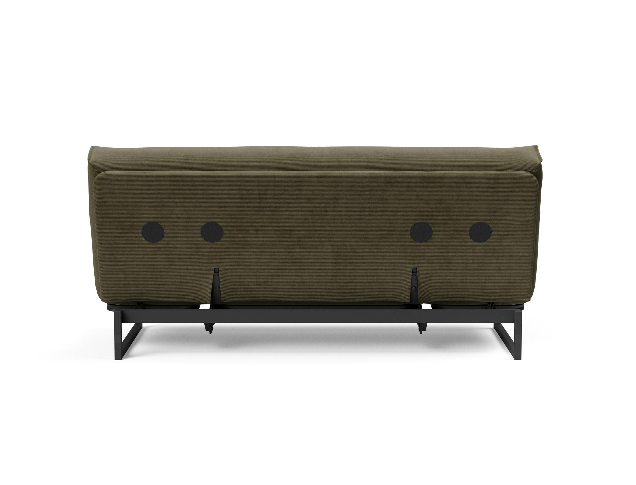 Fraction 140 Bettsofa Nordic Soft Spring: modernes skandinavisches Sofa, perfekt für kompakte Wohnräume, bietet stilvollen Komfort und praktische Schlaflösung.
