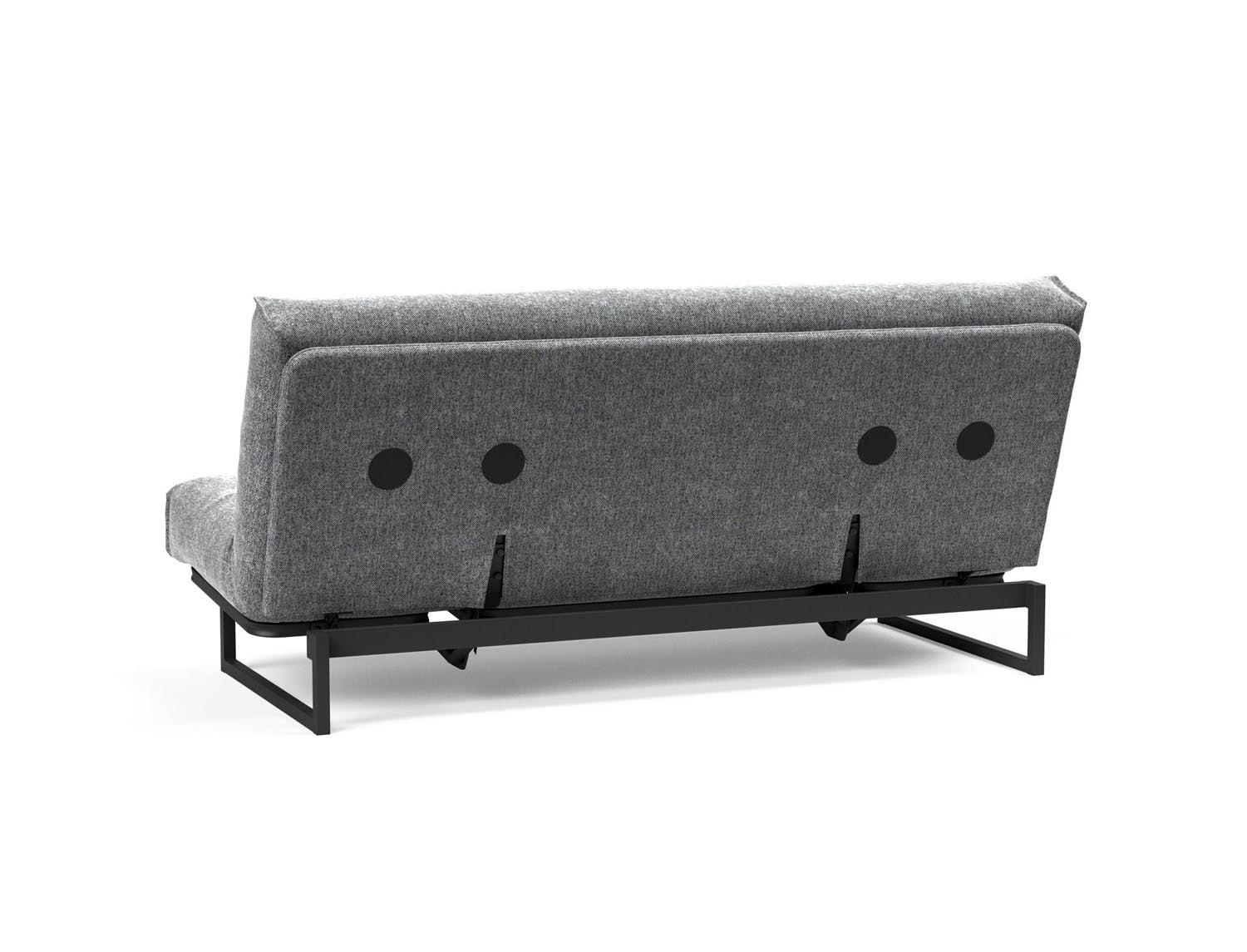Fraction 140 Bettsofa Nordic: Elegantes, funktionales Sofa für kleine Räume, vereint skandinavisches Design mit optimalem Schlafkomfort und Flexibilität.