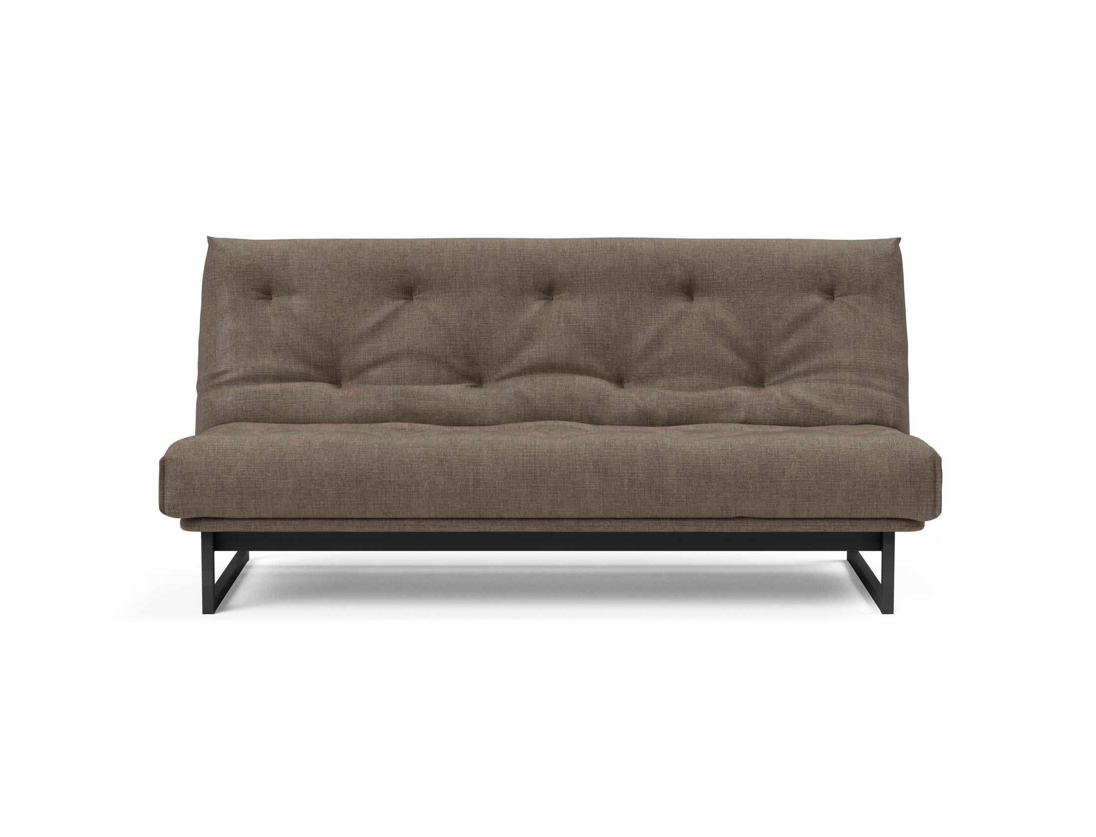 Stylisches Fraction 140 Bettsofa Nordic mit Soft Spring Bezug, ideal für gemütliche Wohnräume und als praktisches Schlafsofa.