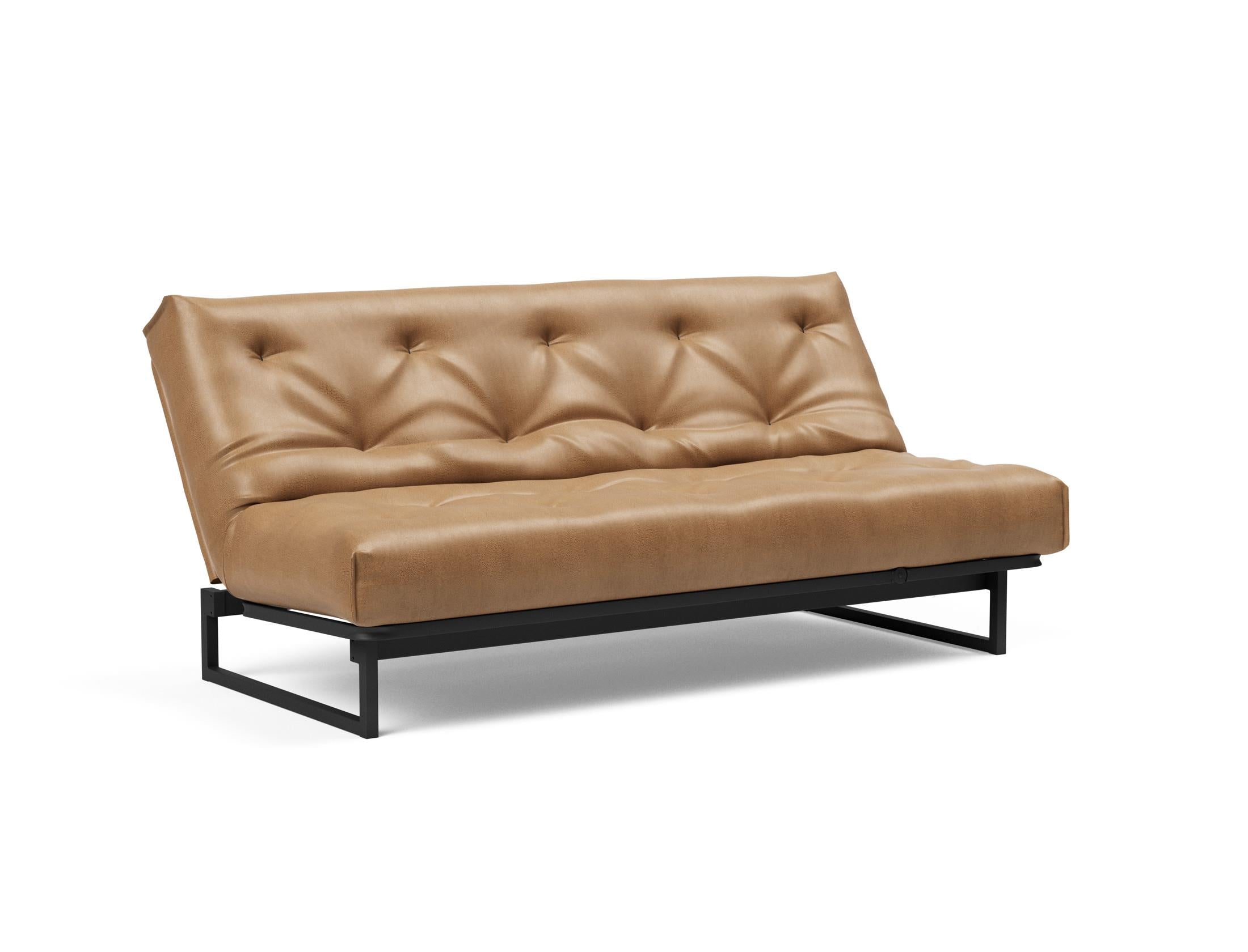 Fraction 140 Bettsofa Nordic: Stilvolles, multifunktionales Sofa für kompakte Räume, bietet höchsten Komfort und anpassbare Liegepositionen.