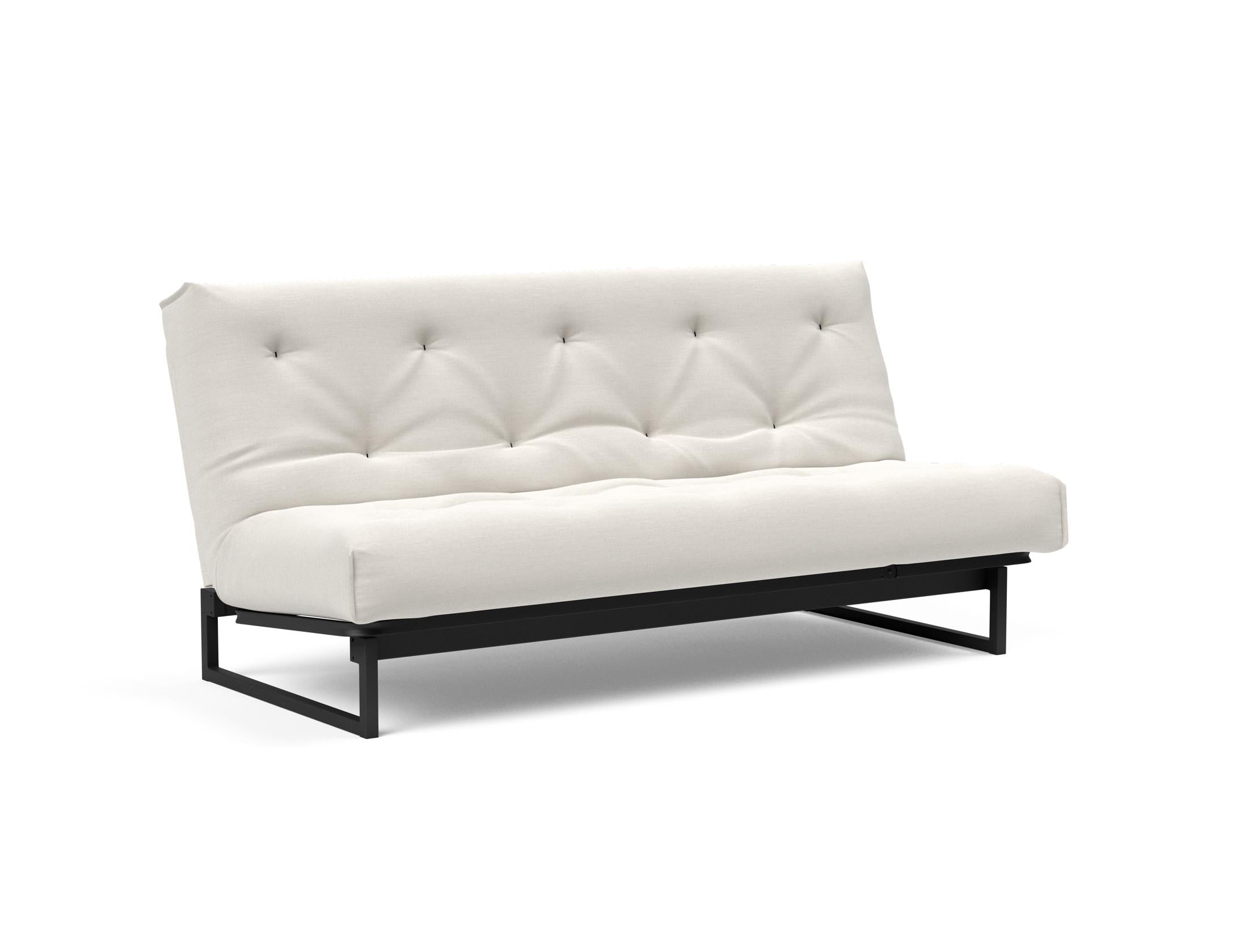 Fraction 140 Bettsofa Nordic Soft Spring: modernes skandinavisches Sofa, perfekt für kompakte Wohnräume, bietet stilvollen Komfort und praktische Schlaflösung.