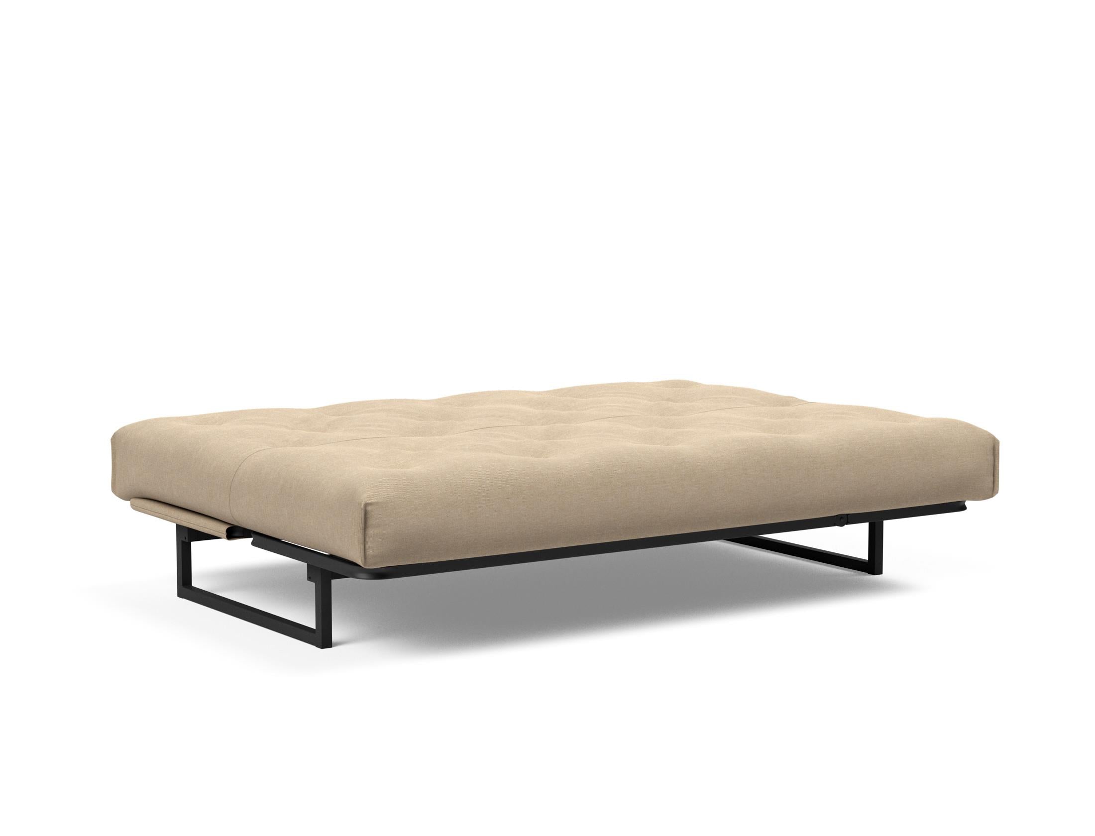 Fraction 140 Bettsofa Nordic: Stilvolles, multifunktionales Sofa für kompakte Räume, bietet höchsten Komfort und anpassbare Liegepositionen.