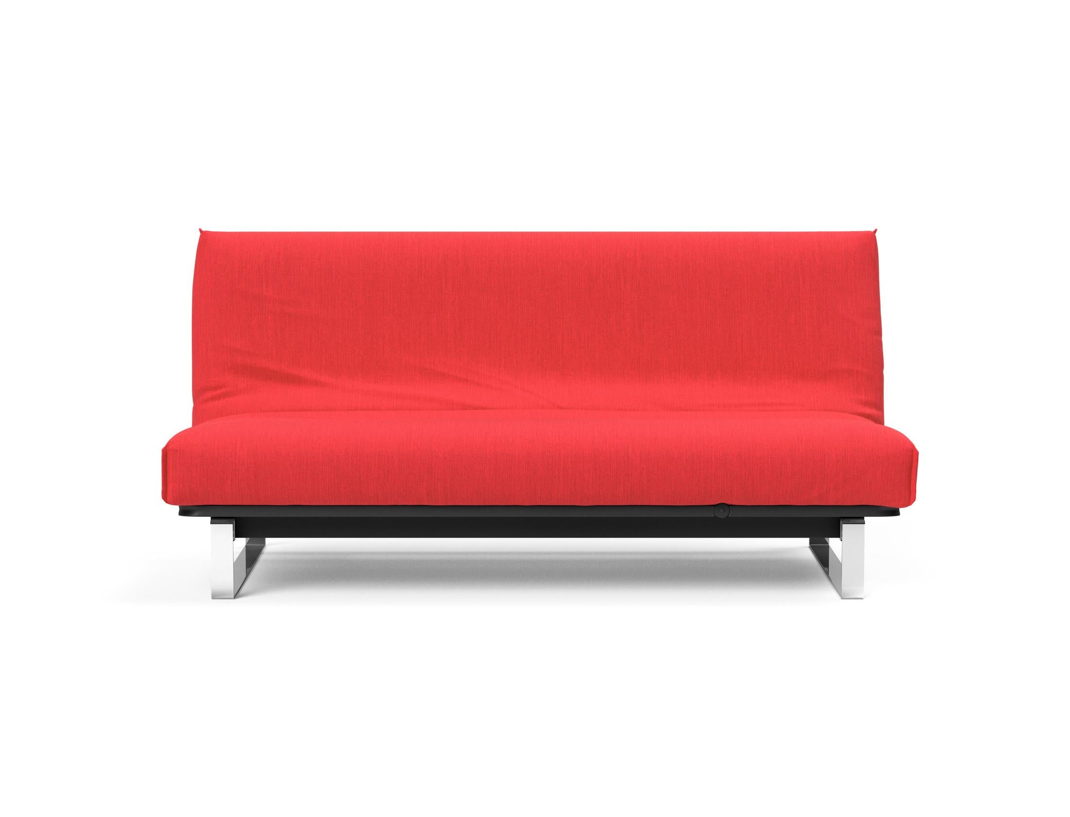Erleben Sie das Minimum Bettsofa 140 Nordic Cover von Innovation Living: modernes skandinavisches Design, bequeme Soft Spring Matratze und flexible Einsatzmöglichkeiten.