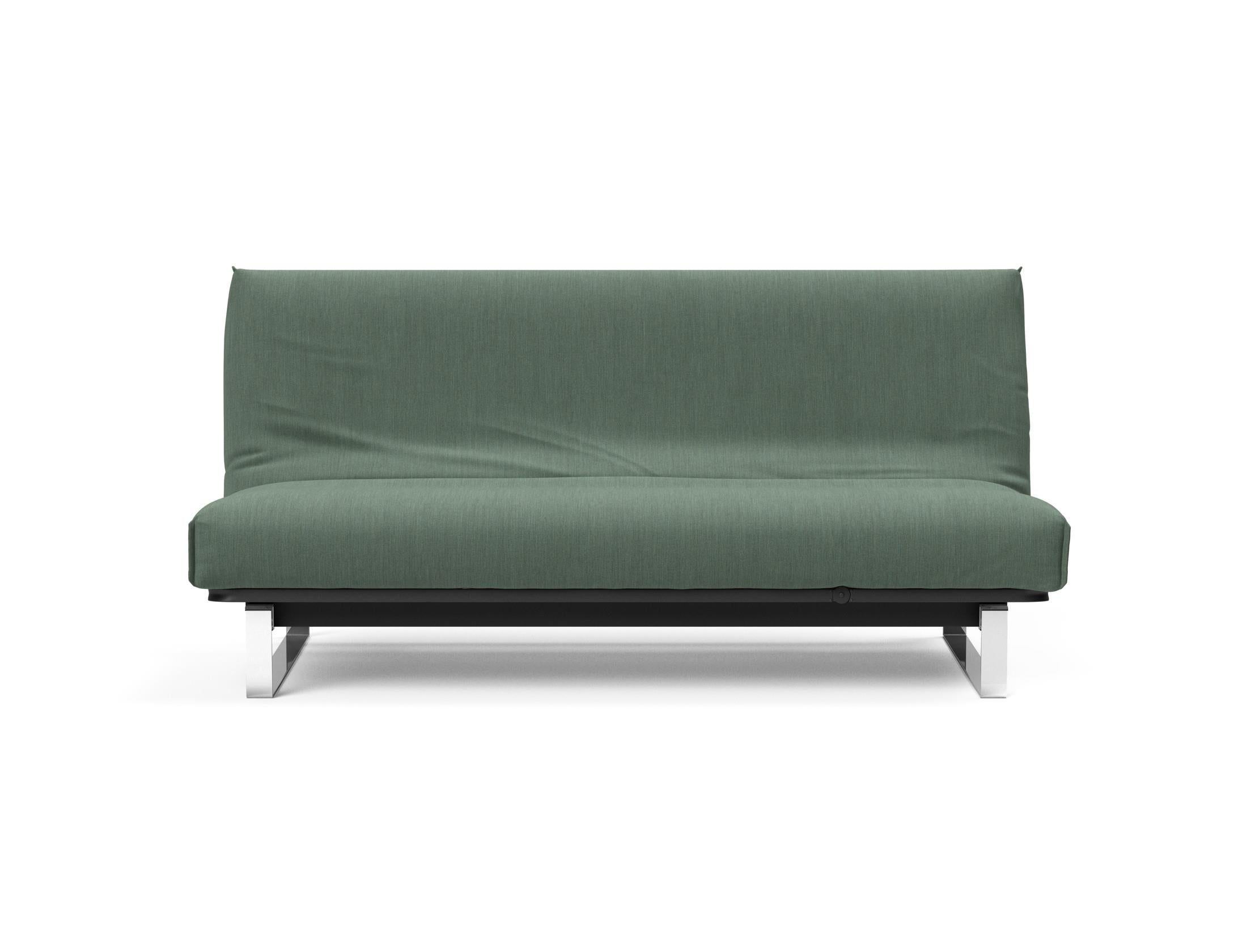 Erleben Sie das Minimum Bettsofa 140 Nordic Cover von Innovation Living: modernes skandinavisches Design, bequeme Soft Spring Matratze und multifunktionale Anwendung.