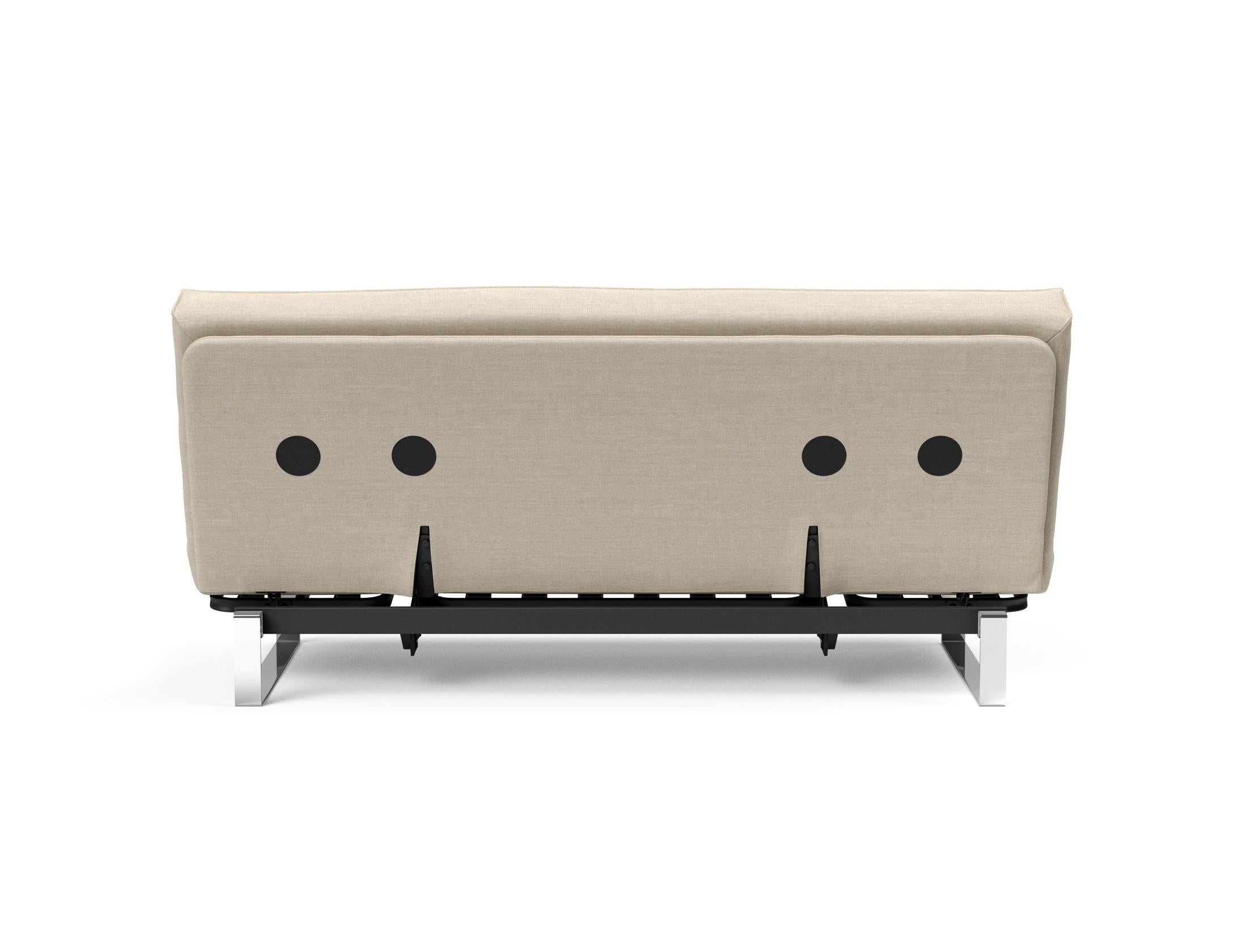 Erleben Sie das Minimum Bettsofa 140 Sharp Plus Cover Soft Spring von Innovation Living – stilvolles Design trifft auf außergewöhnlichen Komfort und Funktionalität.