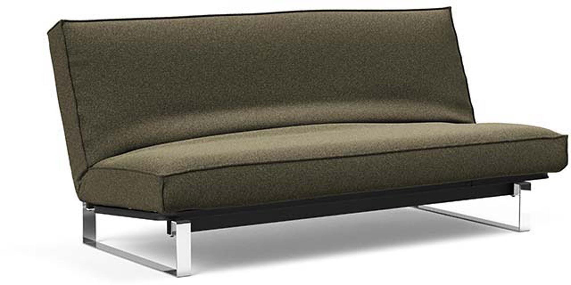 Entdecken Sie das Minimum Bettsofa 140 Sharp Plus Cover von Innovation Living: Stilvolles Design, herausragender Komfort und anpassbare Matratzen für jeden Raum.