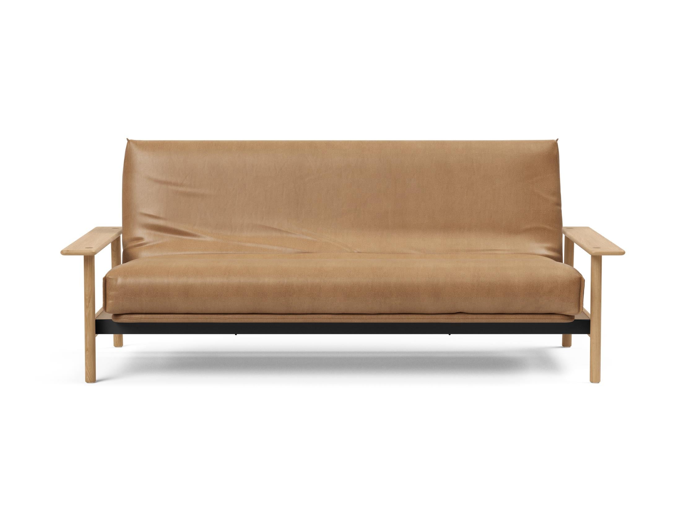 Elegantes Balder Bettsofa 140 in Nordic Cover, perfekt für stilvolle Wohnräume und als komfortable Schlafgelegenheit.
