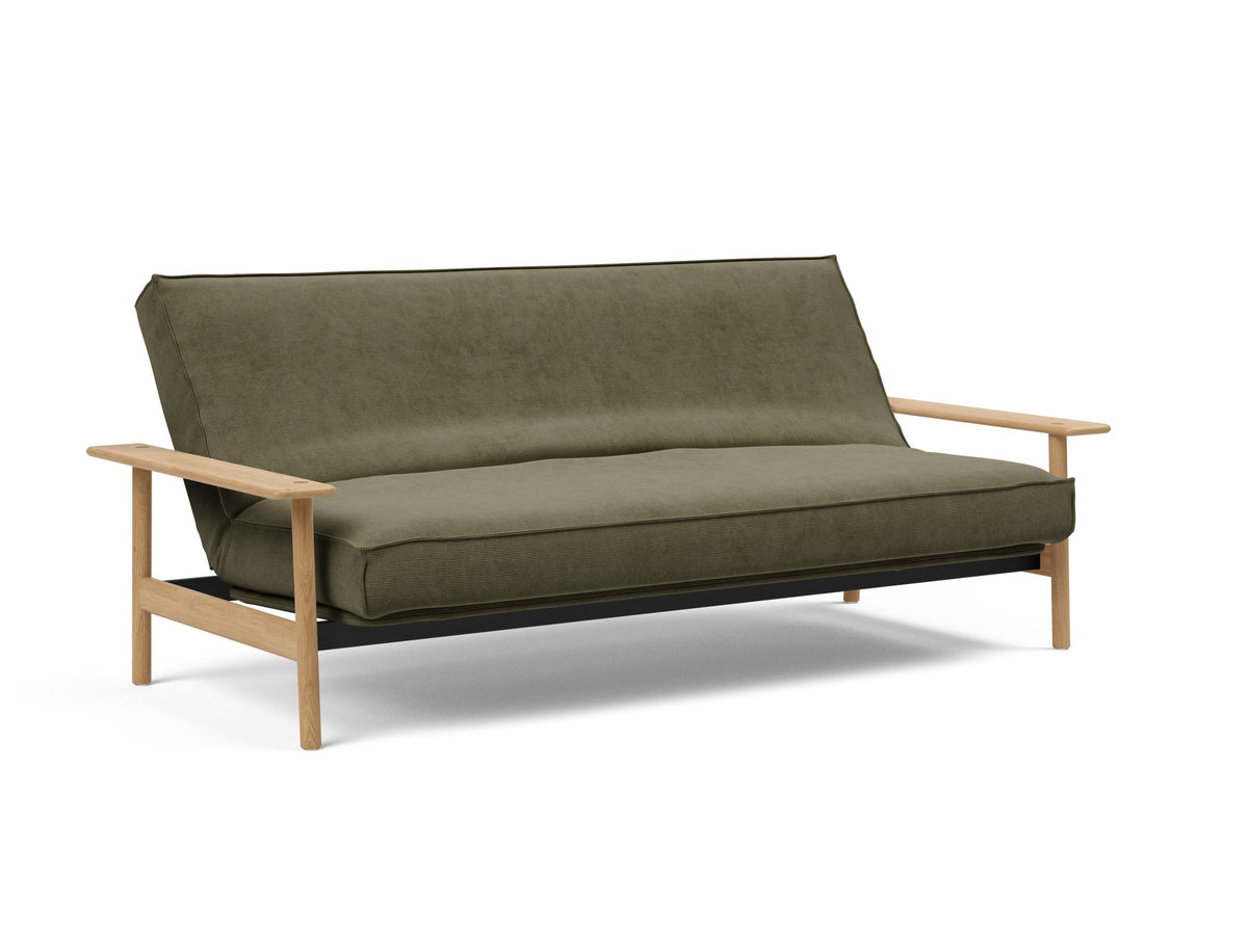Balder Bettsofa 140 Sharp Plus Cover mit Gestellbezug Soft Spring in 316 Cordufine Pine Green präsentiert im Onlineshop von KAQTU Design AG. Bettsofa ist von Innovation Living