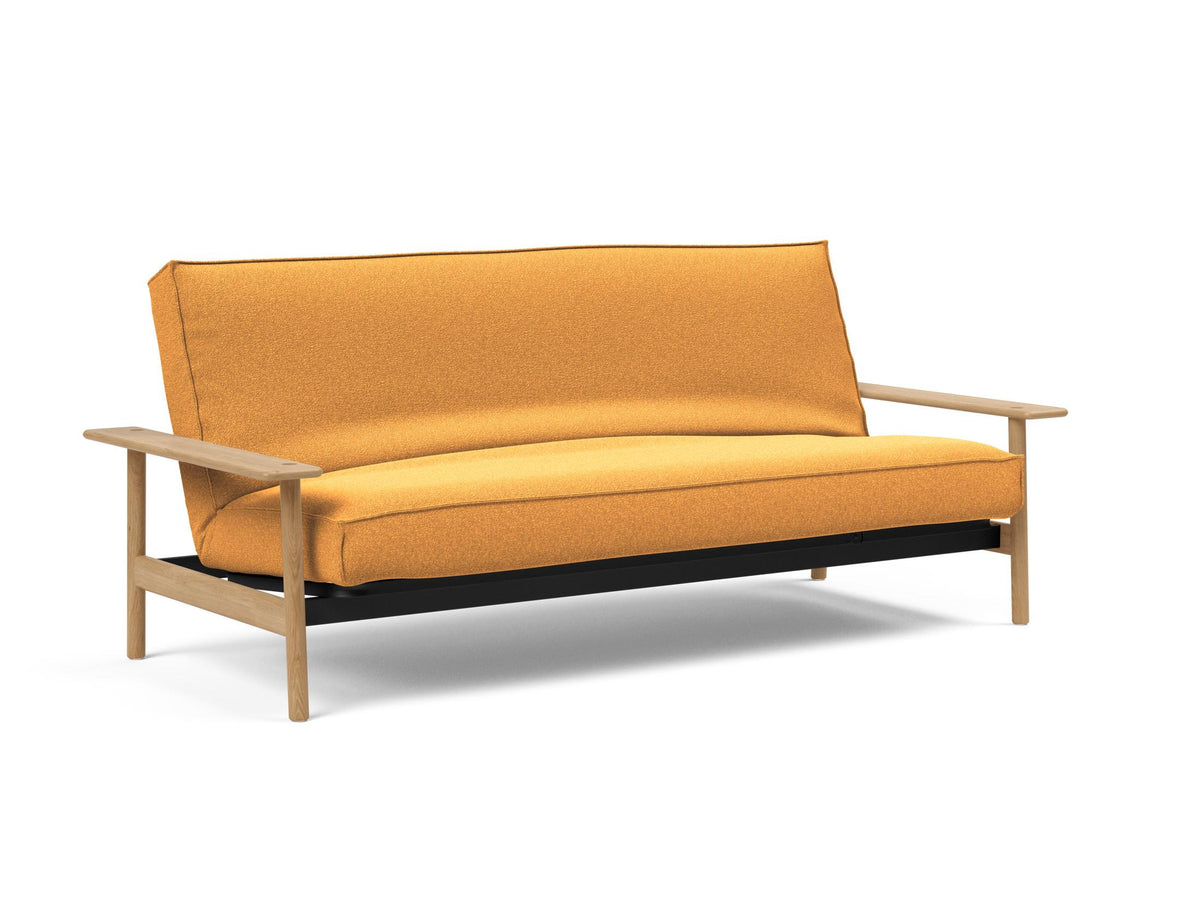 Balder Bettsofa 140 Sharp Plus Cover mit Gestellbezug Soft Spring in 536 Bouclé Ochre präsentiert im Onlineshop von KAQTU Design AG. Bettsofa ist von Innovation Living