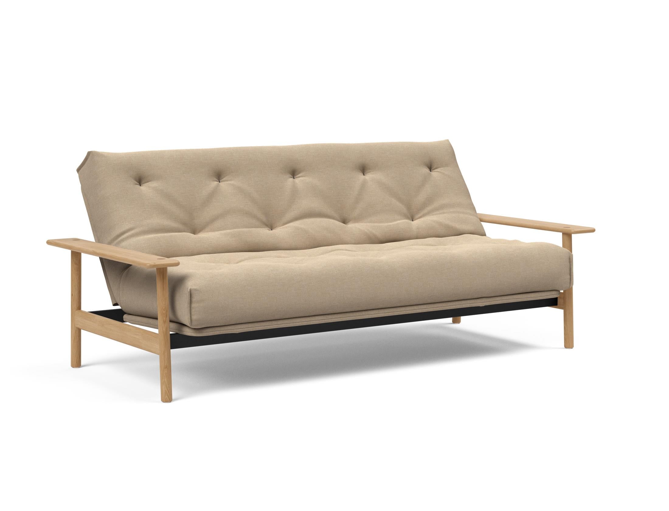 Erleben Sie das Balder Bettsofa 140 Nordic: Stilvolles, funktionales Design und eine hochwertige Matratze für besten Schlafkomfort.