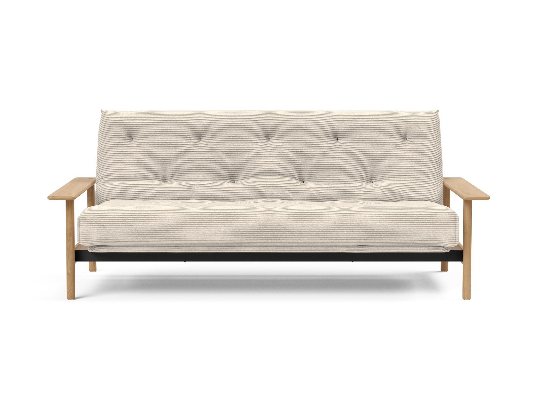 Entdecken Sie das Balder Bettsofa 140 Nordic: Elegantes Design, flexible Nutzung und eine luxuriöse Matratze für optimalen Schlafkomfort.