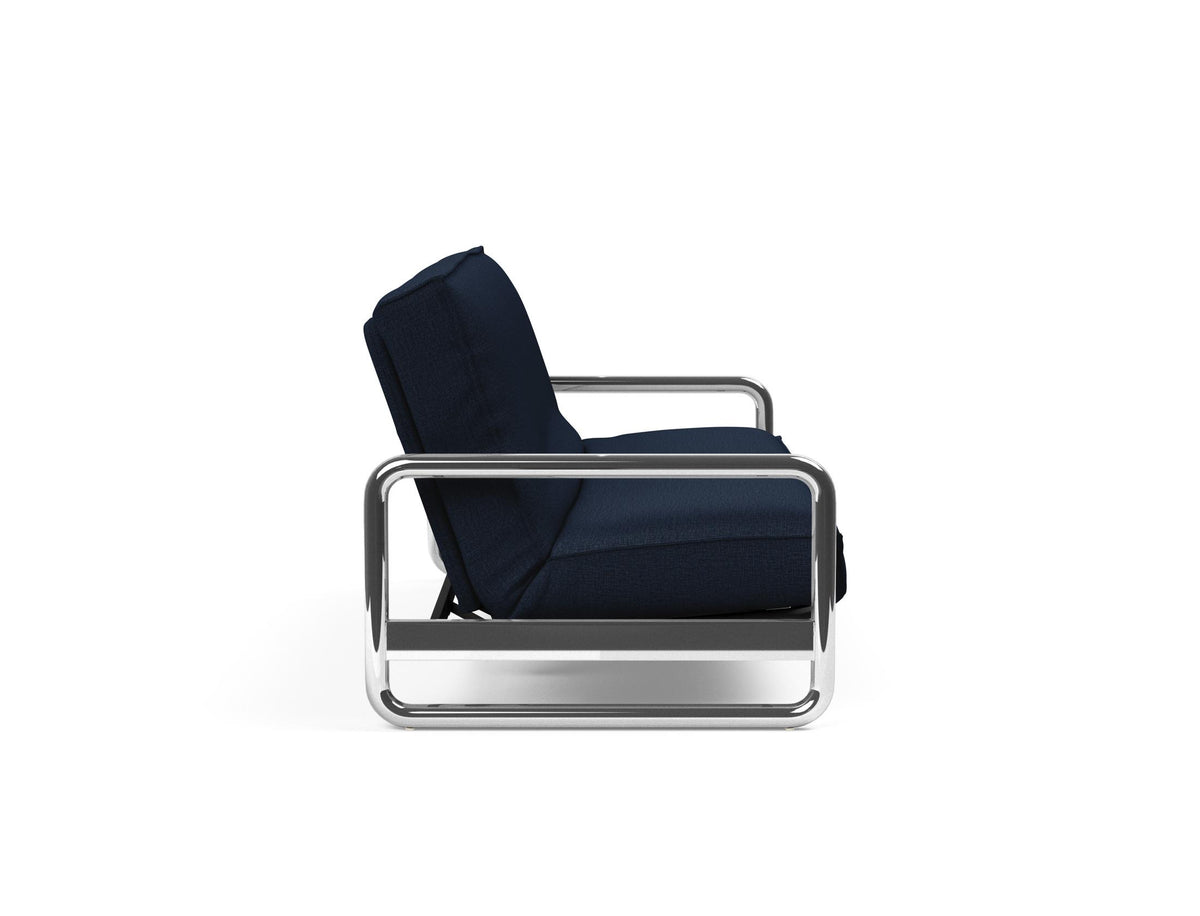 Lomira Schlafsofa 140 Sharp Plus Soft Spring in 528 Mixed Dance Blue präsentiert im Onlineshop von KAQTU Design AG. Bettsofa ist von Innovation Living