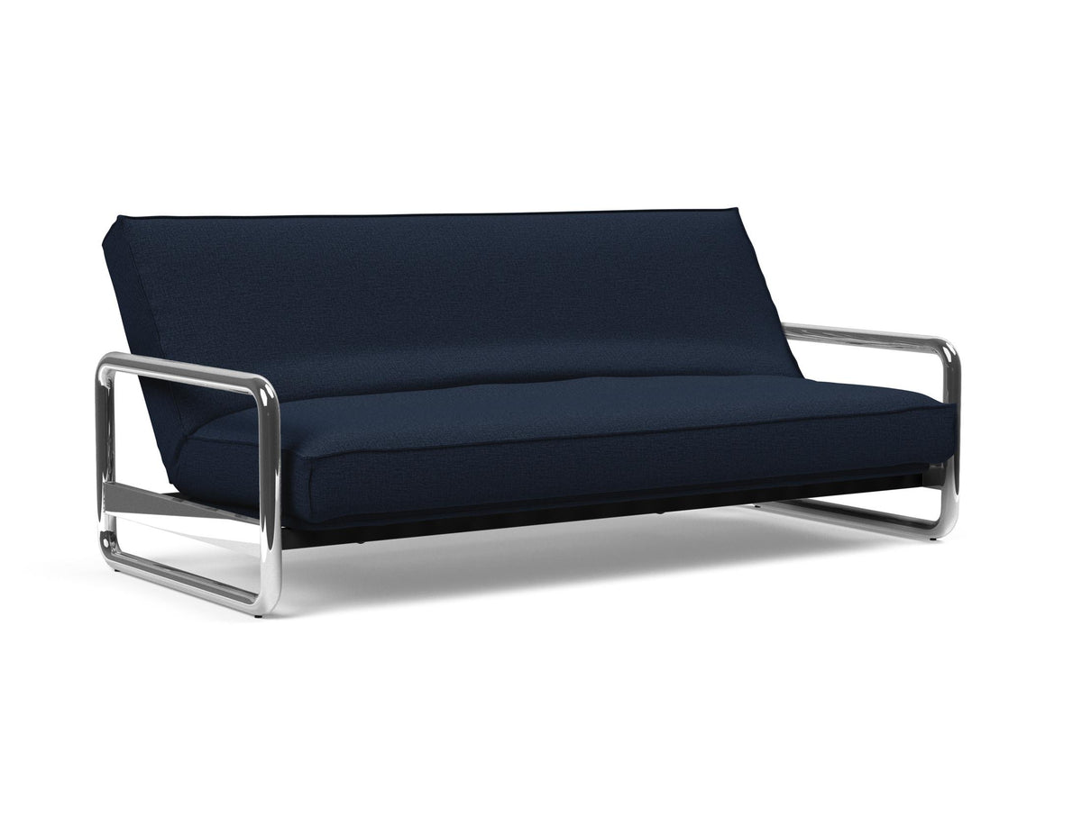 Lomira Schlafsofa 140 Sharp Plus mit Gestellbezug Soft Spring in 528 Mixed Dance Blue präsentiert im Onlineshop von KAQTU Design AG. Bettsofa ist von Innovation Living
