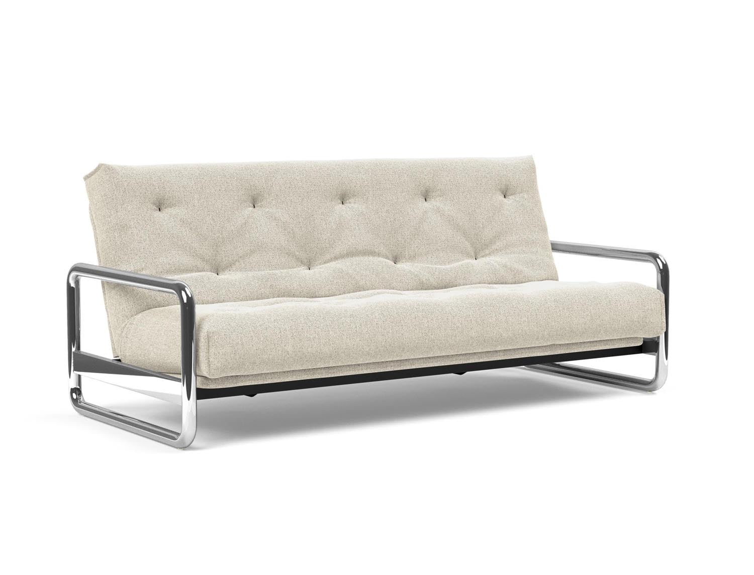 Erleben Sie das Lomira Schlafsofa 140 Nordic: stilvolles Industriedesign, bequeme Soft Spring-Matratze und robuste Bauweise für Ihr Zuhause.