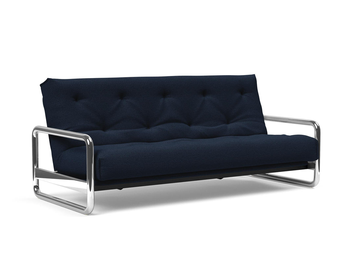 Lomira Schlafsofa 140 Nordic mit Gestellbezug Soft Spring in 528 Mixed Dance Blue präsentiert im Onlineshop von KAQTU Design AG. Bettsofa ist von Innovation Living