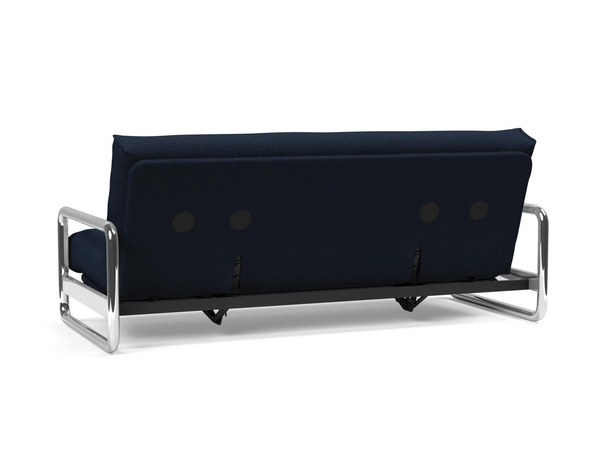 Lomira Schlafsofa 140 Nordic mit Gestellbezug Soft Spring in 528 Mixed Dance Blue präsentiert im Onlineshop von KAQTU Design AG. Bettsofa ist von Innovation Living