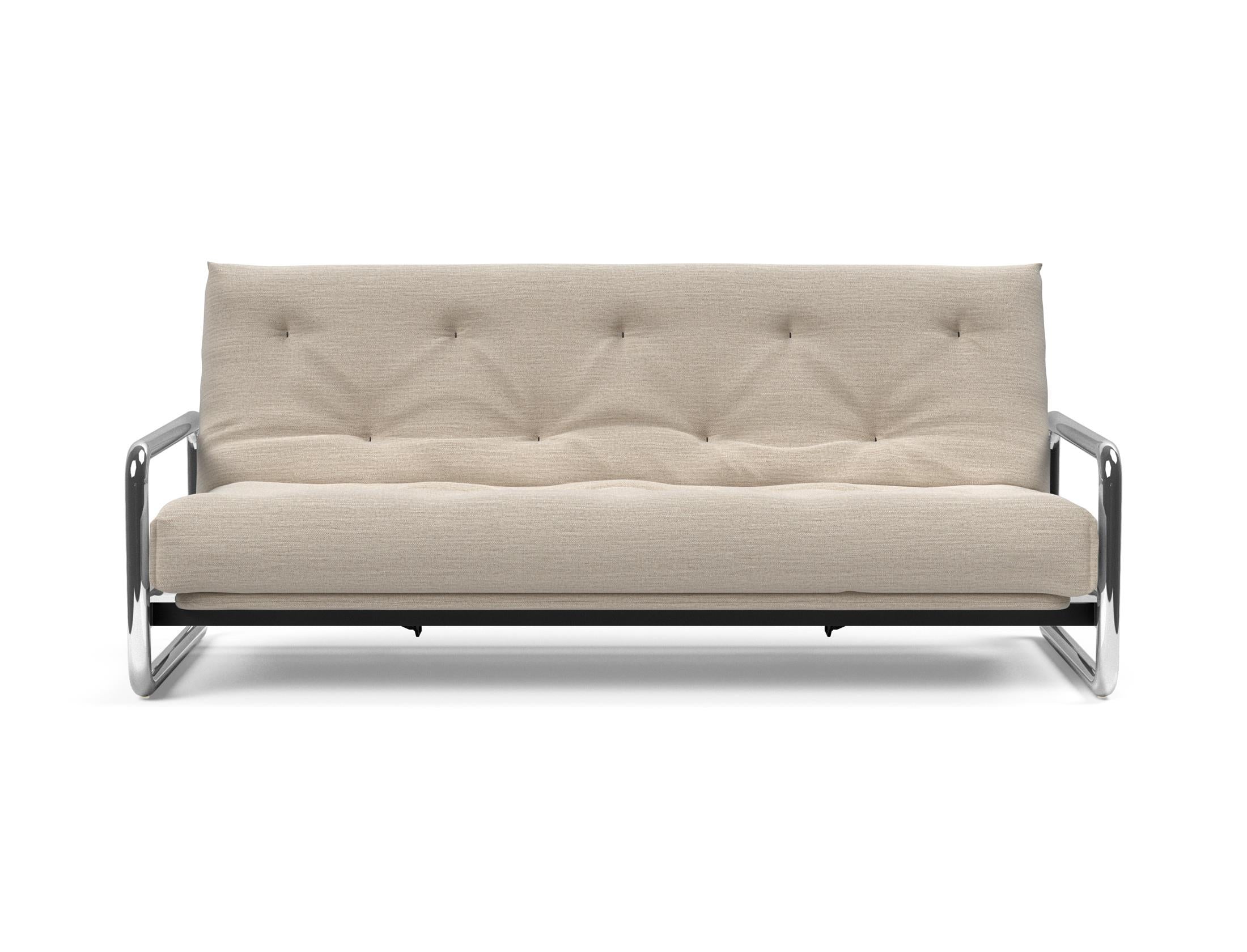 Stylisches Lomira Schlafsofa 140 Nordic in elegantem Soft Spring Bezug, perfekt für entspannte Stunden und flexible Raumgestaltung.