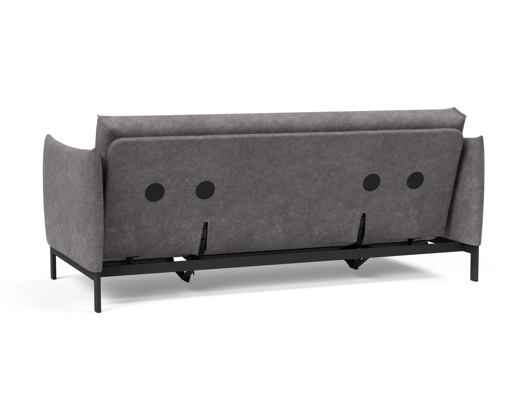 Erleben Sie das Junus 140 Bettsofa Nordic Cover von Innovation Living – eine elegante Lösung für Sitzen und Schlafen, kombiniert mit erstklassigem Komfort und Funktionalität.