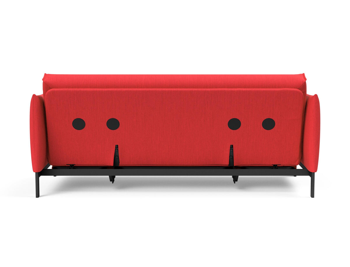 Junus 140 Bettsofa Nordic Cover mit Gestellbezug Soft Spring in 511 Elegance Red präsentiert im Onlineshop von KAQTU Design AG. Bettsofa ist von Innovation Living