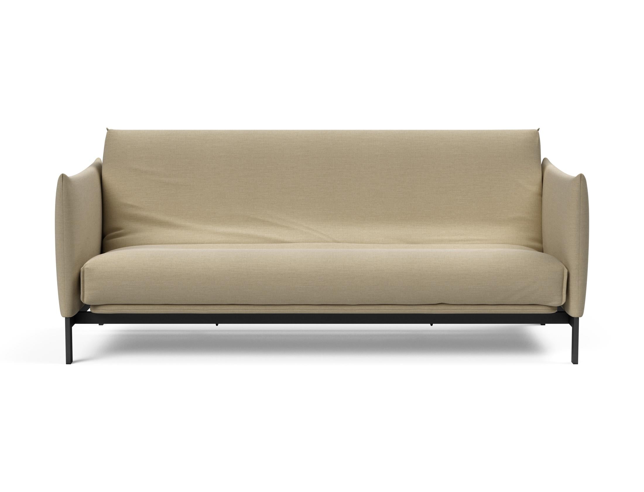 Modernes Junus 140 Bettsofa mit Nordic Cover und Soft Spring Gestellbezug, ideal für komfortable Entspannung und stilvolle Einrichtung.