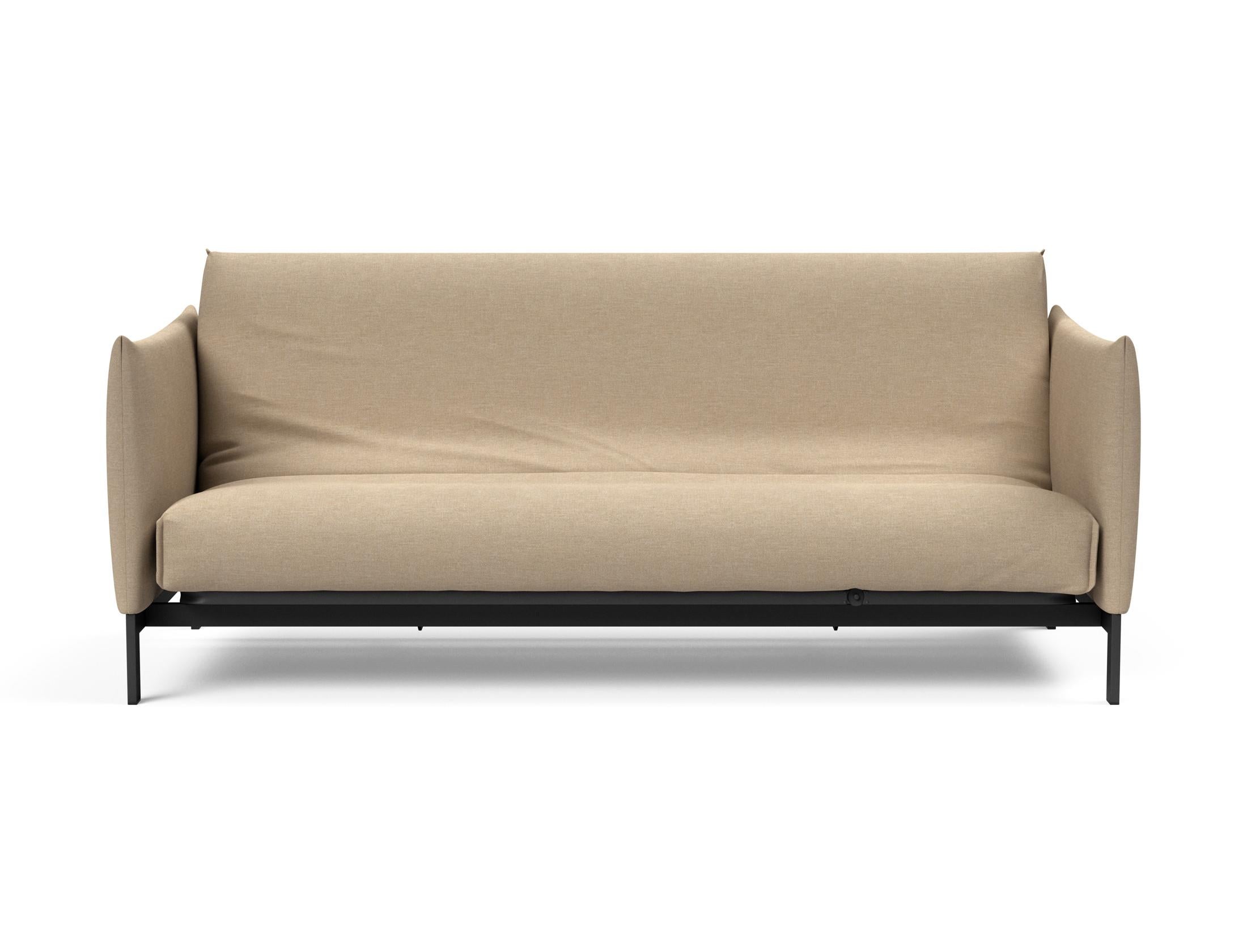Elegantes Junus 140 Bettsofa mit Nordic Cover, perfekt für gemütliche Abende und ein modernes Wohnambiente.
