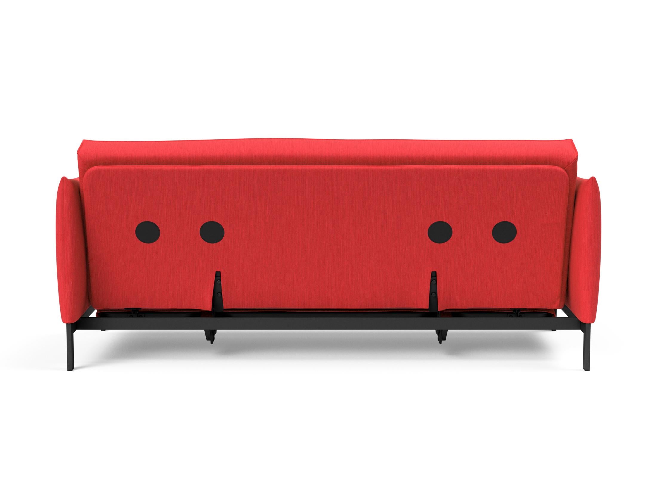 Erleben Sie das Junus 140 Bettsofa Sharp Plus Cover – modernes dänisches Design, abnehmbarer Bezug und luxuriöse Soft Spring Matratze für optimalen Komfort.