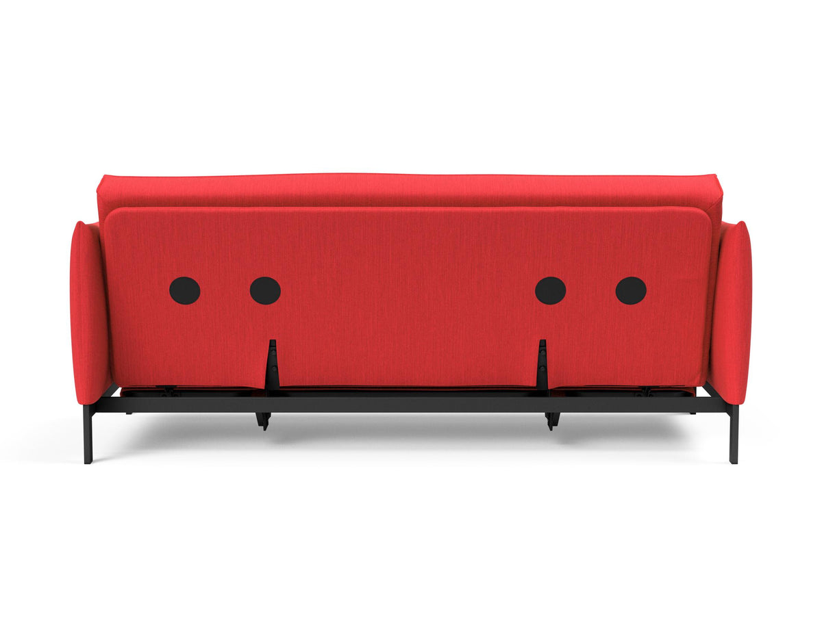 Junus 140 Bettsofa Sharp Plus Cover mit Gestellbezug Soft Spring in 511 Elegance Red präsentiert im Onlineshop von KAQTU Design AG. Bettsofa ist von Innovation Living