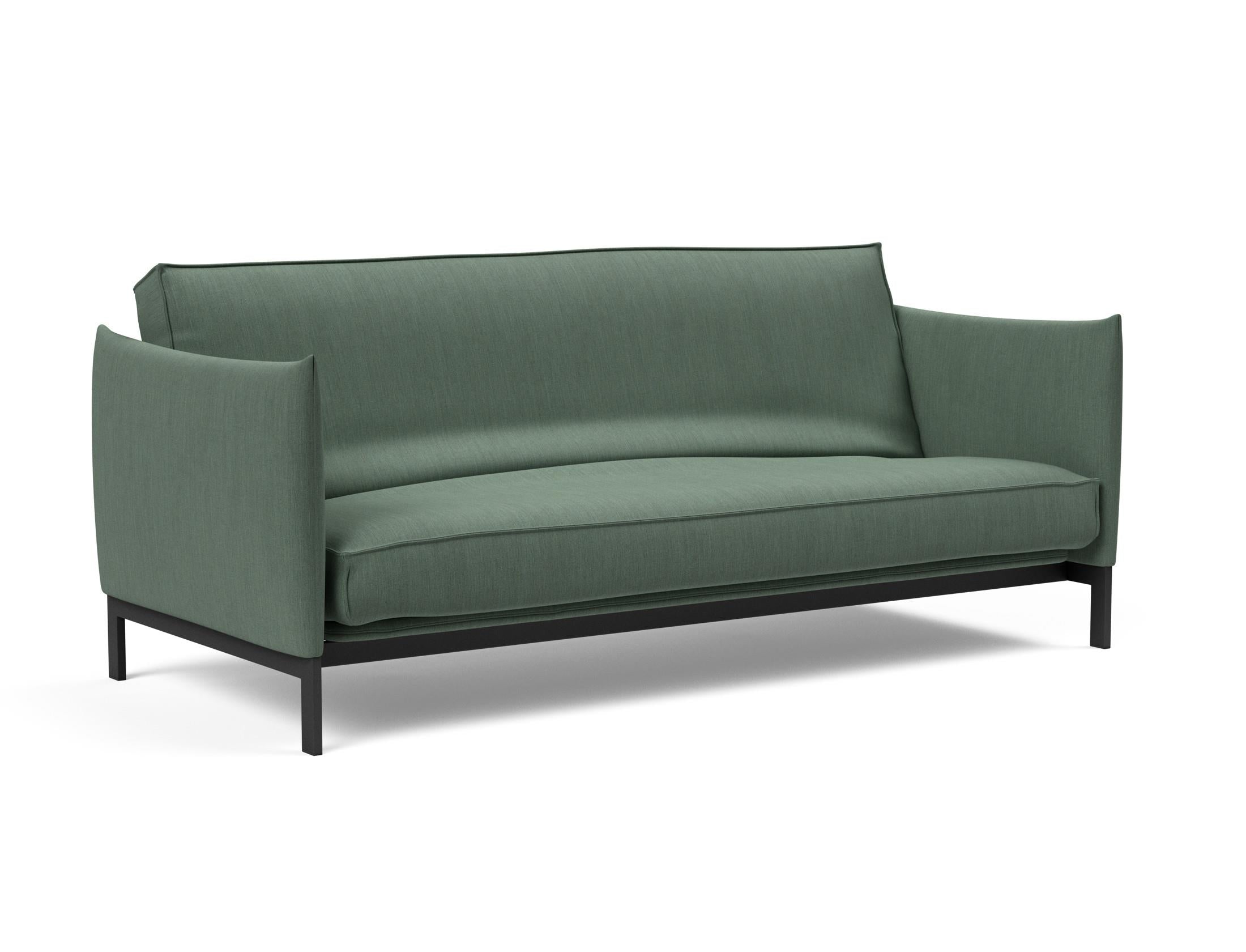 Erleben Sie das Junus 140 Bettsofa Sharp Plus Cover – modernes dänisches Design, abnehmbarer Bezug und luxuriöse Soft Spring Matratze für optimalen Komfort.