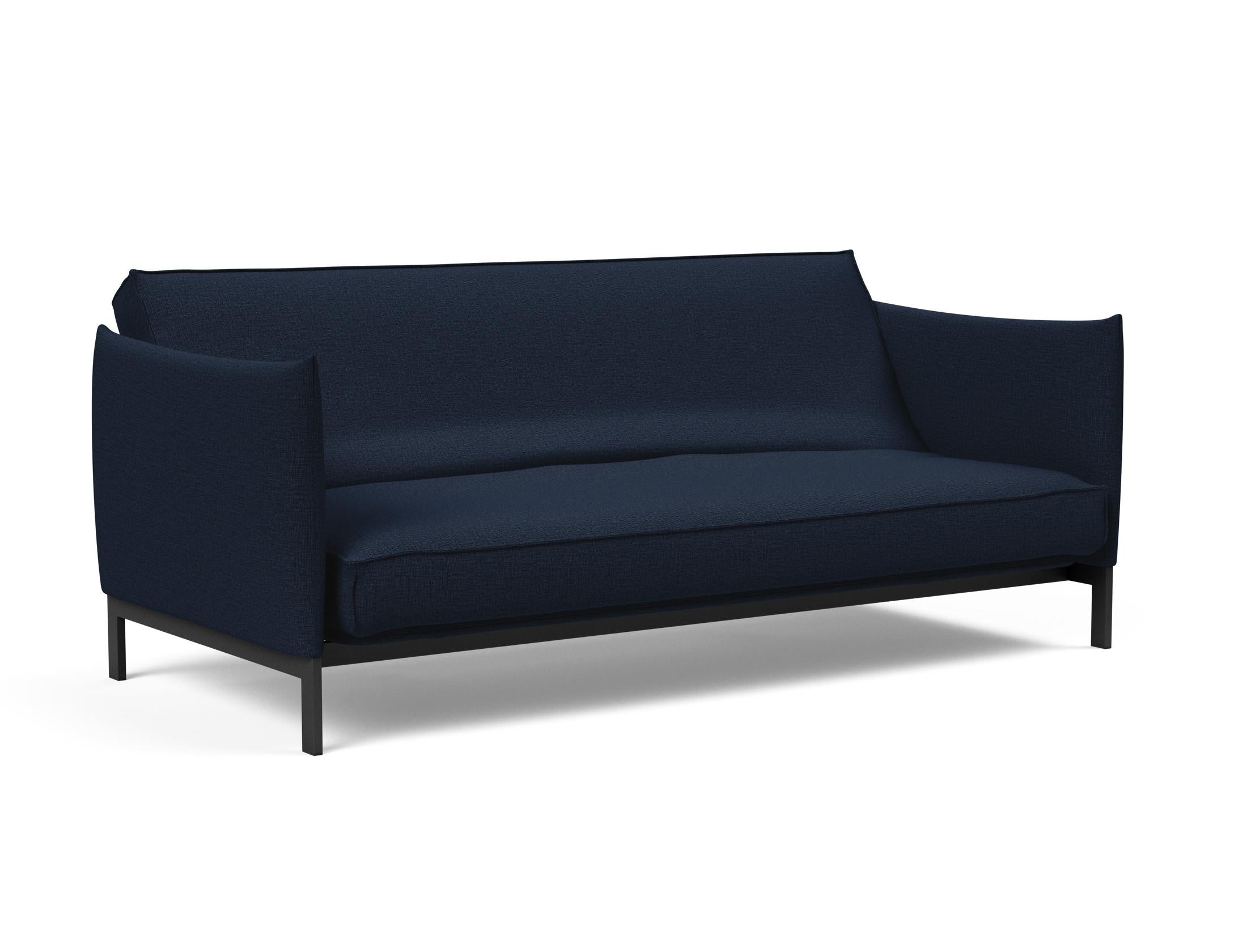 Erleben Sie das Junus 140 Bettsofa Sharp Plus Cover – modernes dänisches Design, abnehmbarer Bezug und luxuriöse Soft Spring Matratze für optimalen Komfort.