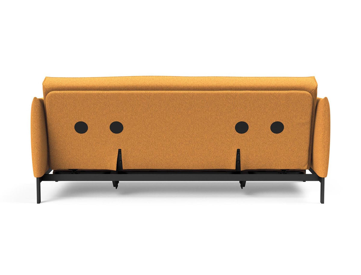 Junus 140 Bettsofa Sharp Plus Cover mit Gestellbezug Soft Spring in 536 Bouclé Ochre präsentiert im Onlineshop von KAQTU Design AG. Bettsofa ist von Innovation Living