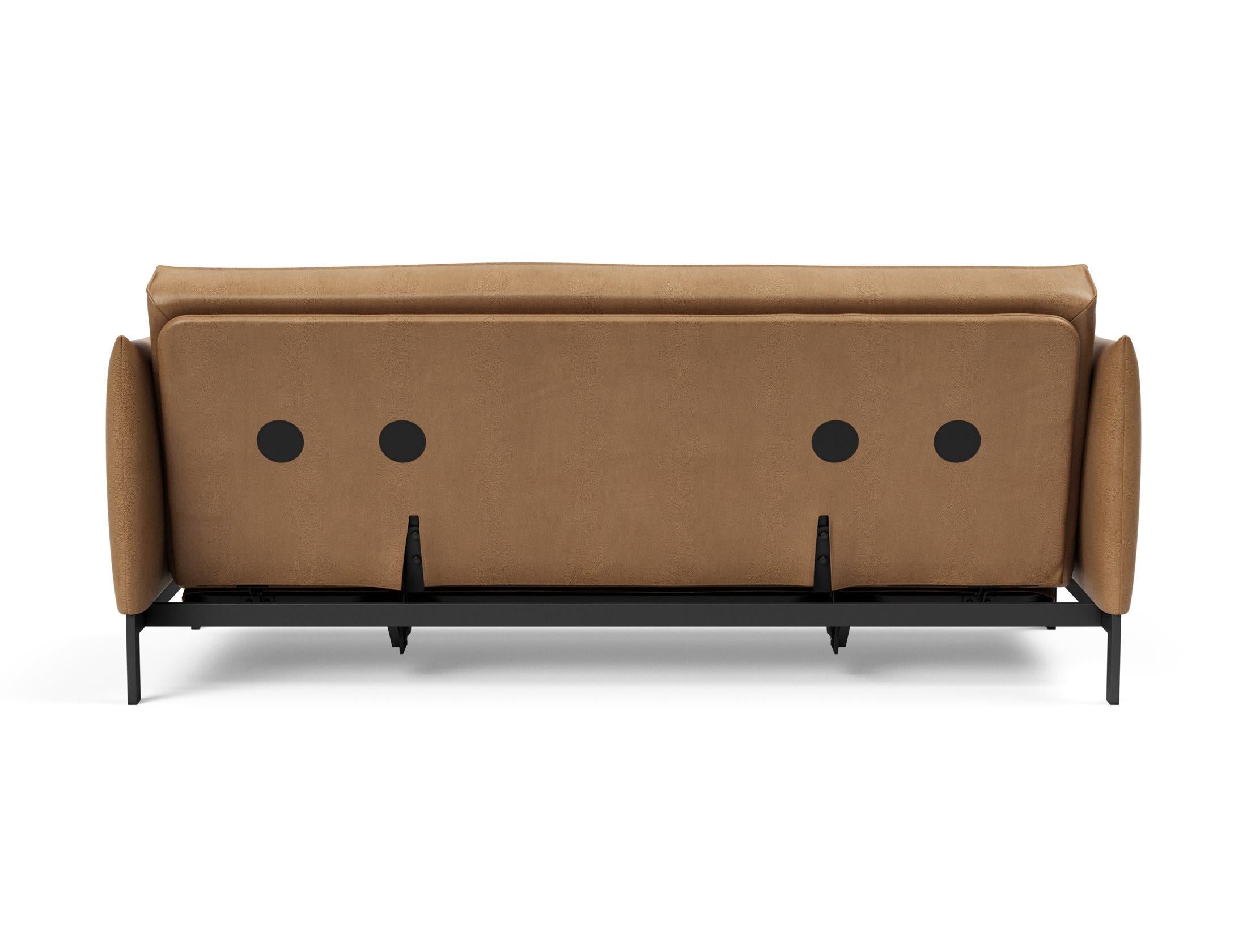 Erleben Sie das Junus 140 Bettsofa Sharp Plus Cover – ein elegantes, praktisches Sofa mit abnehmbarem Bezug und komfortabler Soft Spring Matratze für Ihr Zuhause.