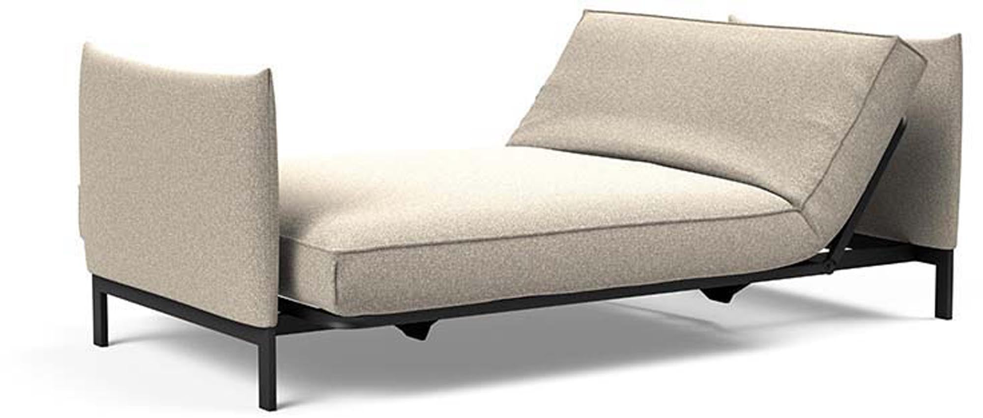 Erleben Sie das Junus 140 Bettsofa Sharp Plus Cover von Innovation Living – modernes Design, flexible Liegepositionen und hochwertige Materialien für optimalen Komfort.
