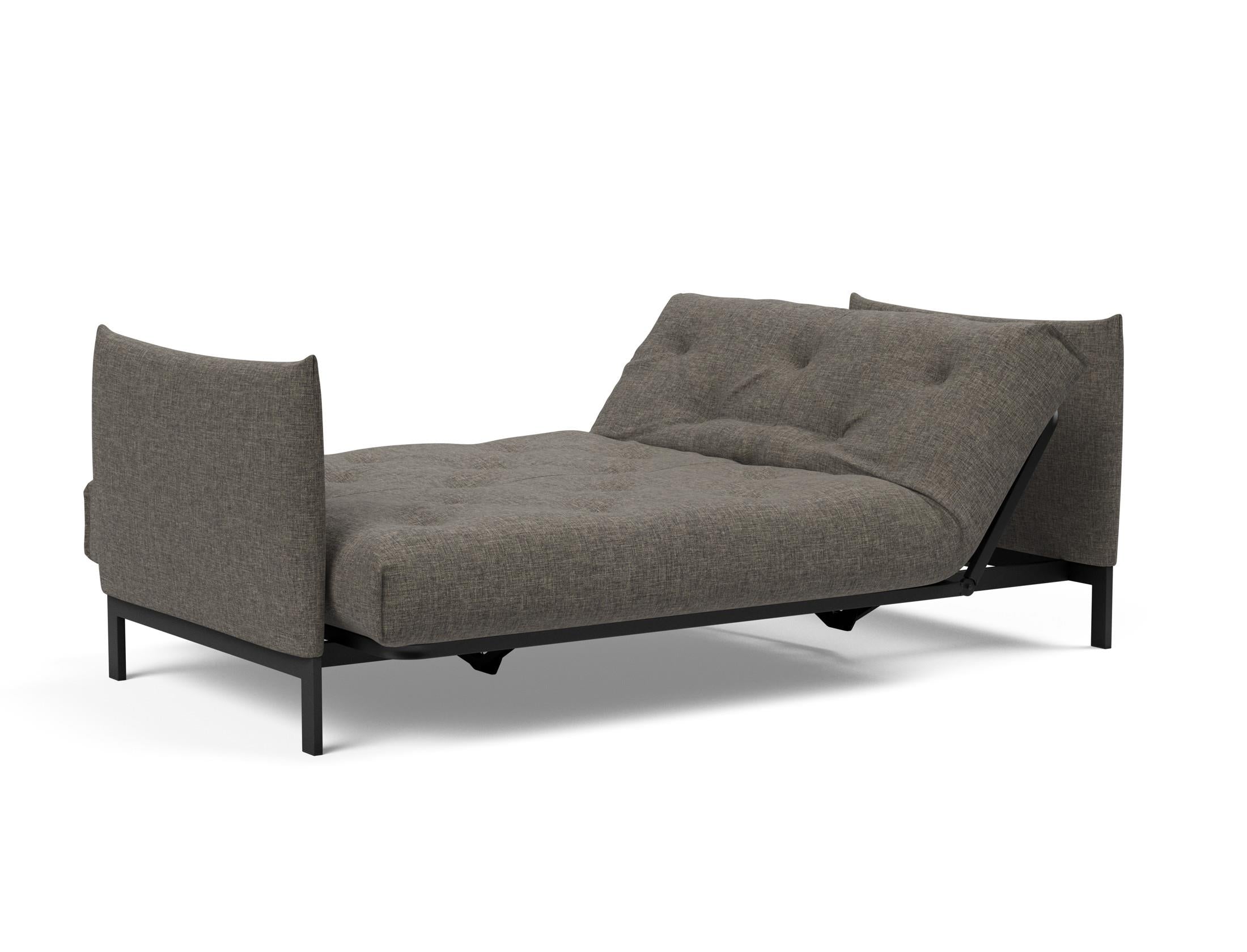 Erleben Sie das Junus 140 Bettsofa Nordic von Innovation Living: Eleganz trifft Funktionalität, ideal für kleine Räume und höchsten Schlafkomfort.