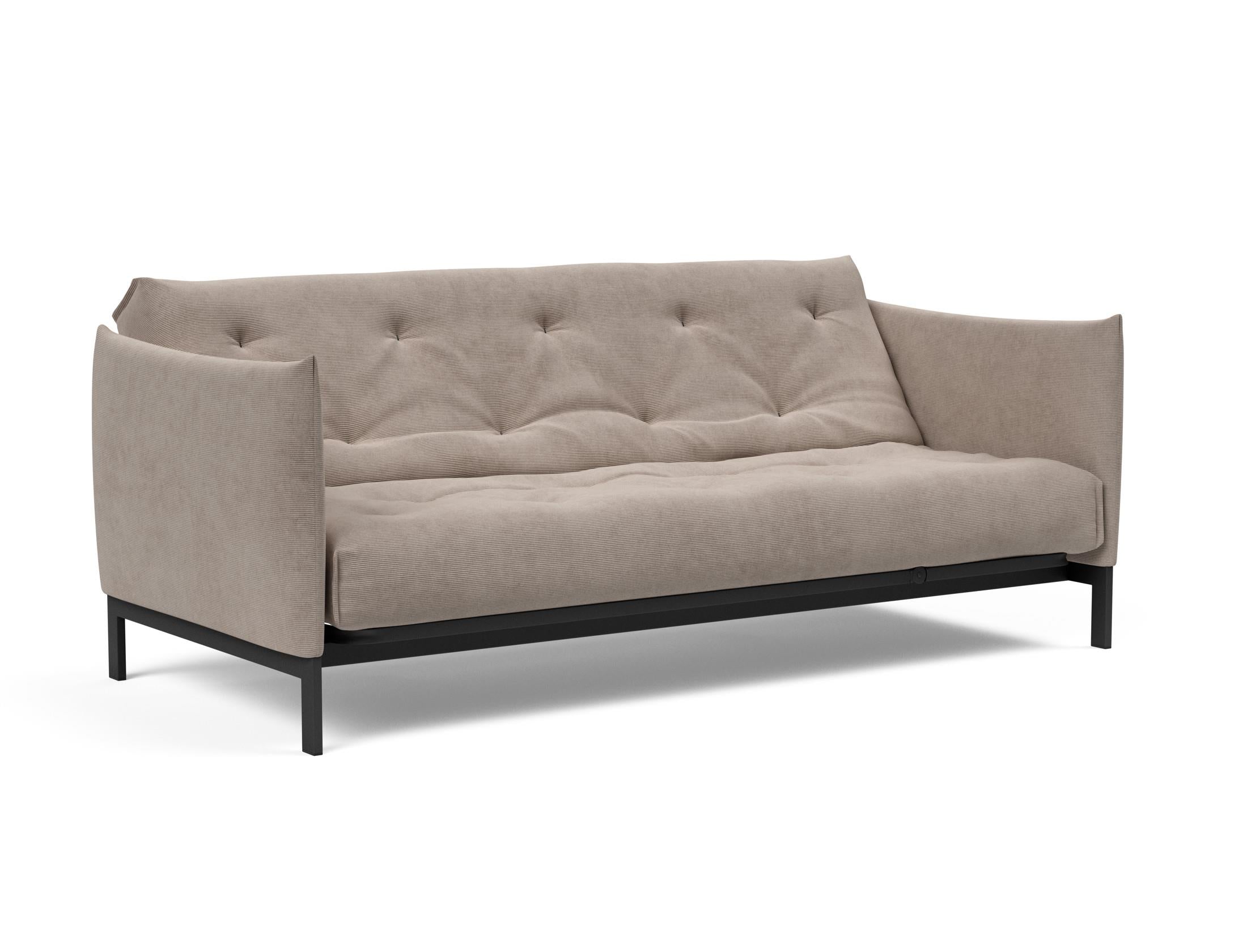 Entdecken Sie das Junus 140 Bettsofa Nordic von Innovation Living – ein elegantes, funktionales Sofa, das sich mühelos in ein bequemes Bett verwandelt.