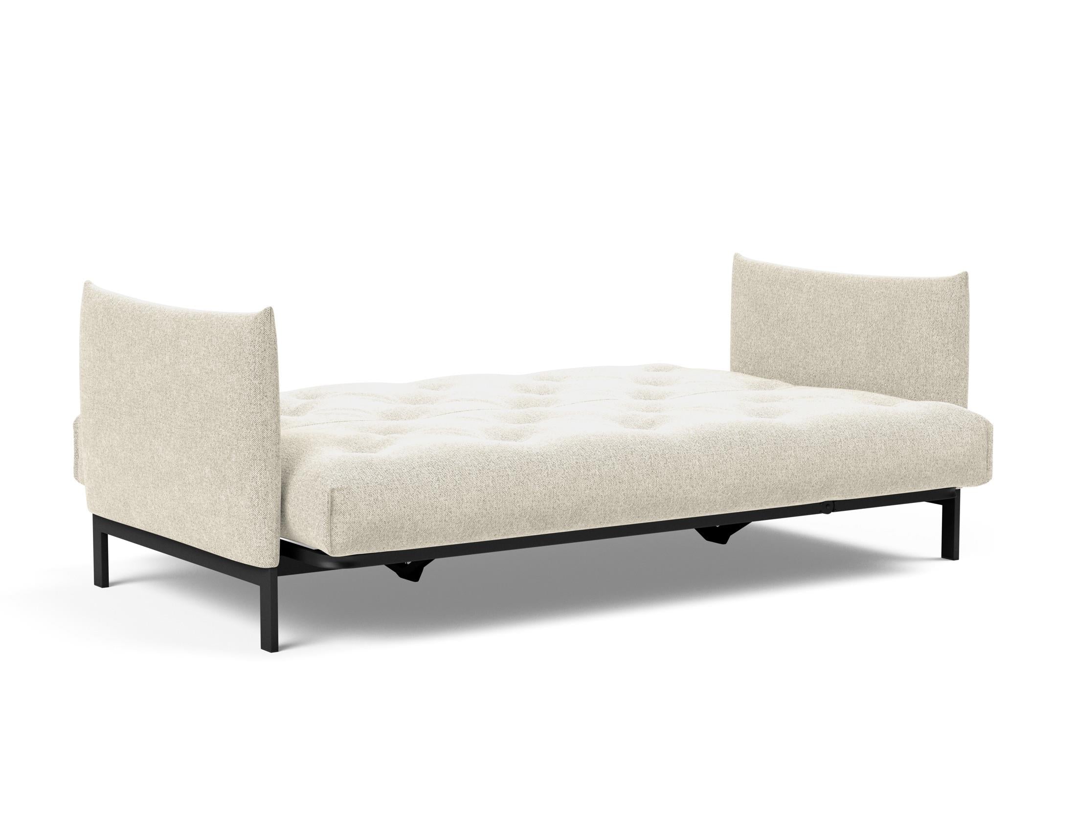 Entdecken Sie das Junus 140 Bettsofa Nordic von Innovation Living – ein elegantes, funktionales Sofa, das sich mühelos in ein bequemes Bett verwandelt.