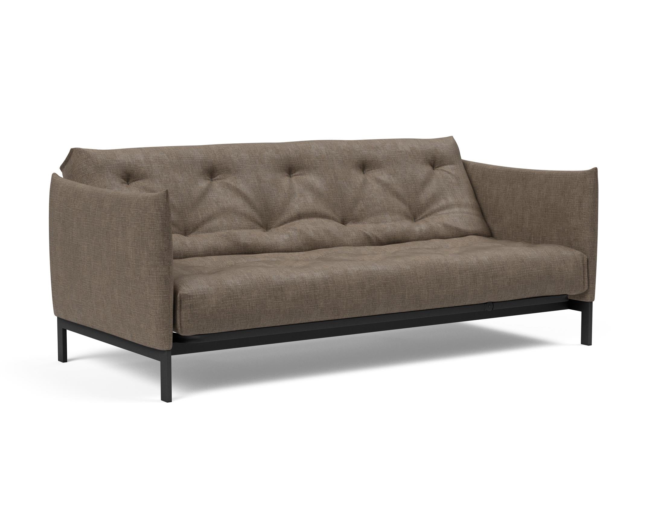 Entdecken Sie das Junus 140 Bettsofa Nordic von Innovation Living – ein elegantes, funktionales Sofa, das sich mühelos in ein bequemes Bett verwandelt.