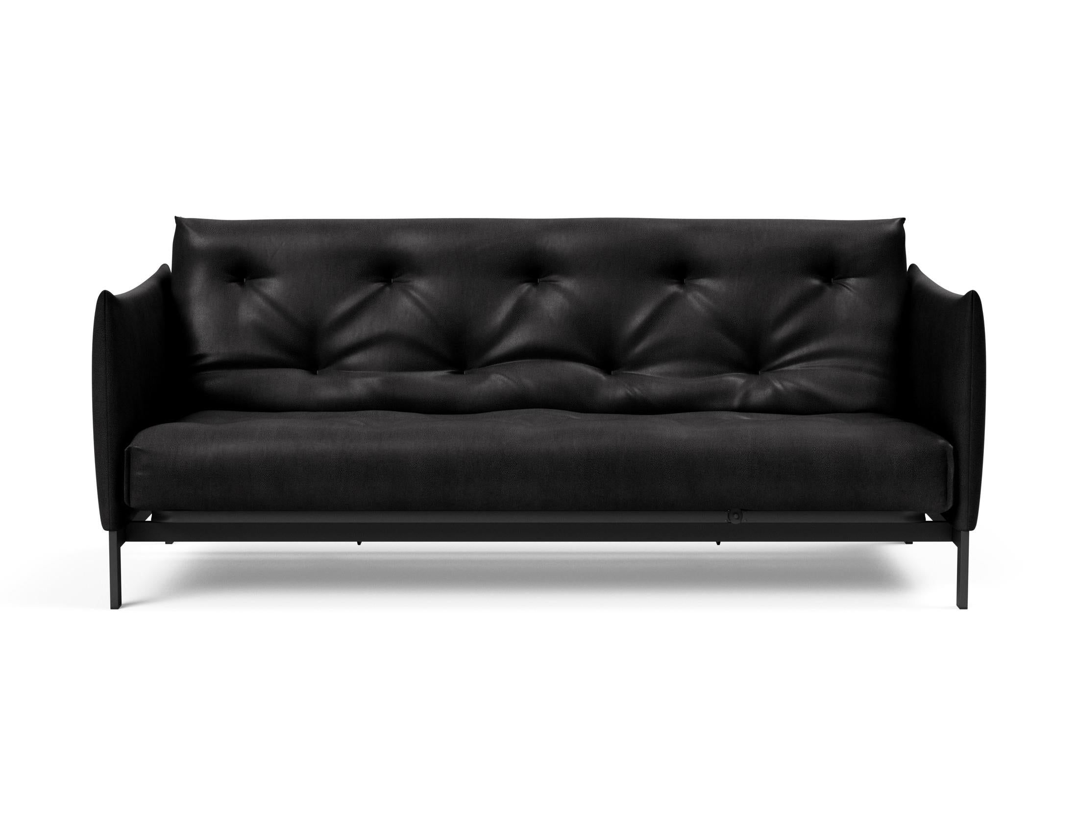 Modernes Junus 140 Bettsofa im Nordic Design, perfekt für kompakte Wohnräume, vereint Funktionalität und eleganten Komfort.