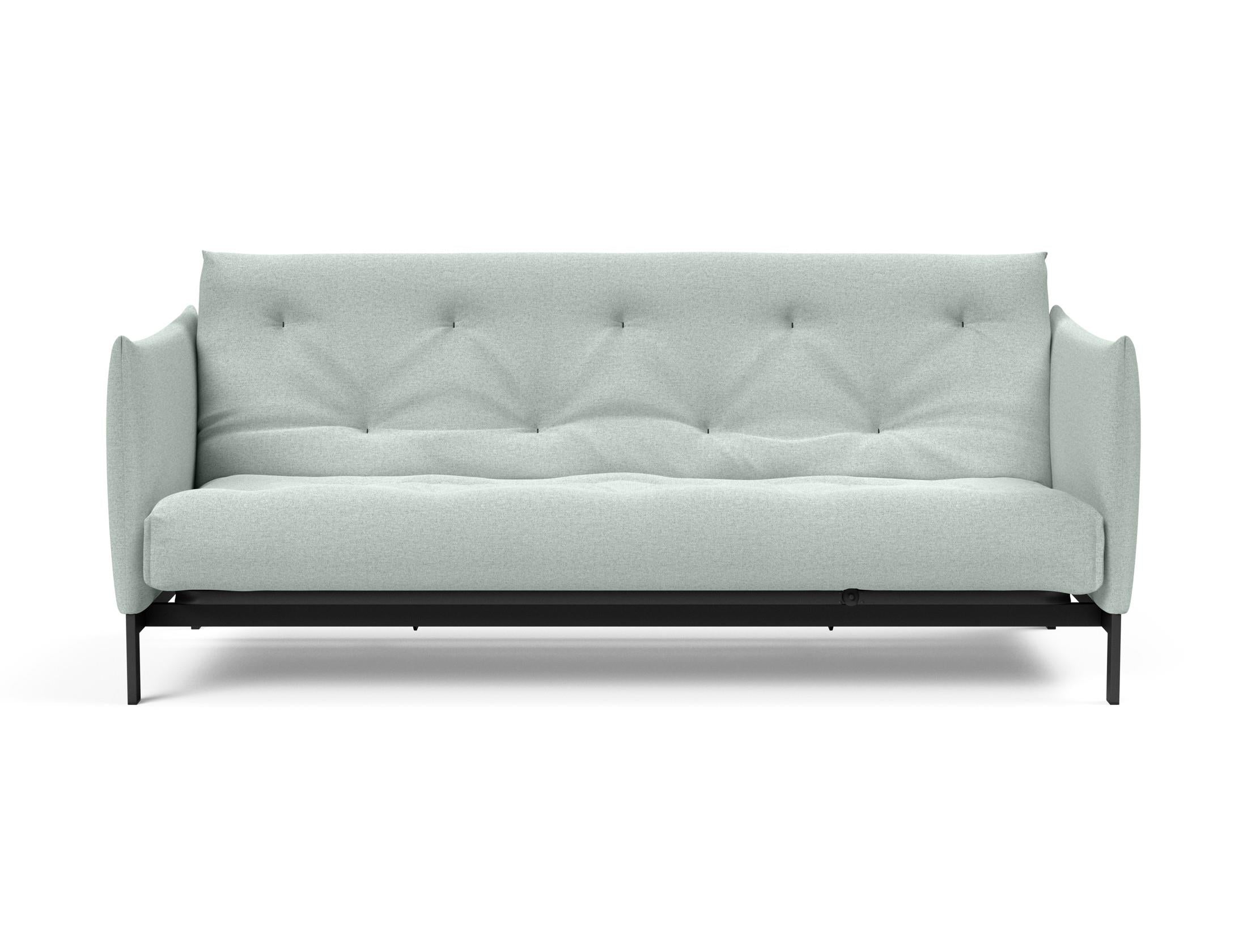 Modernes Junus 140 Bettsofa im Nordic Design, perfekt für kompakte Wohnräume, vereint Funktionalität und eleganten Komfort.