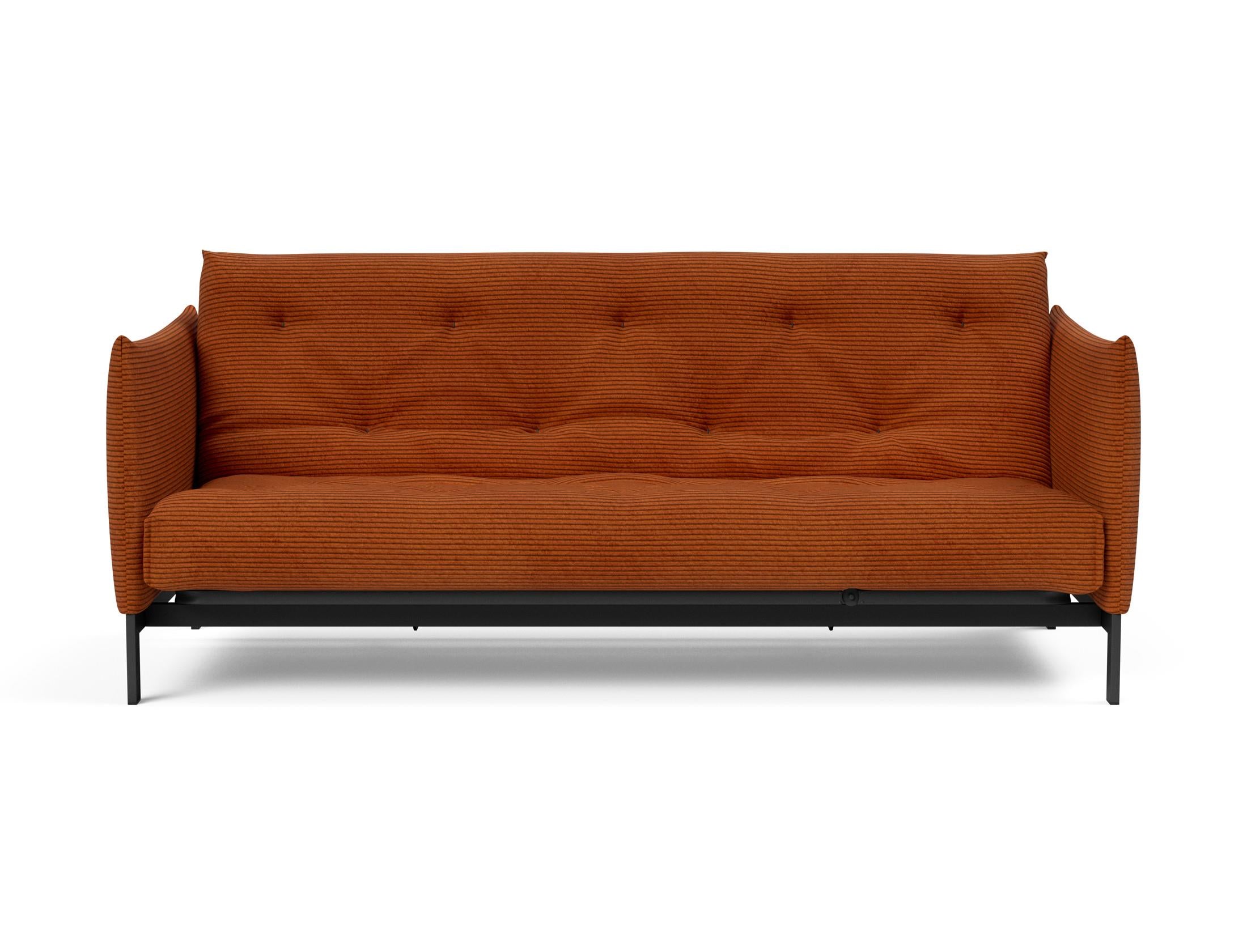 Modernes Junus 140 Bettsofa im Nordic Design, perfekt für kompakte Wohnräume, vereint Funktionalität und eleganten Komfort.