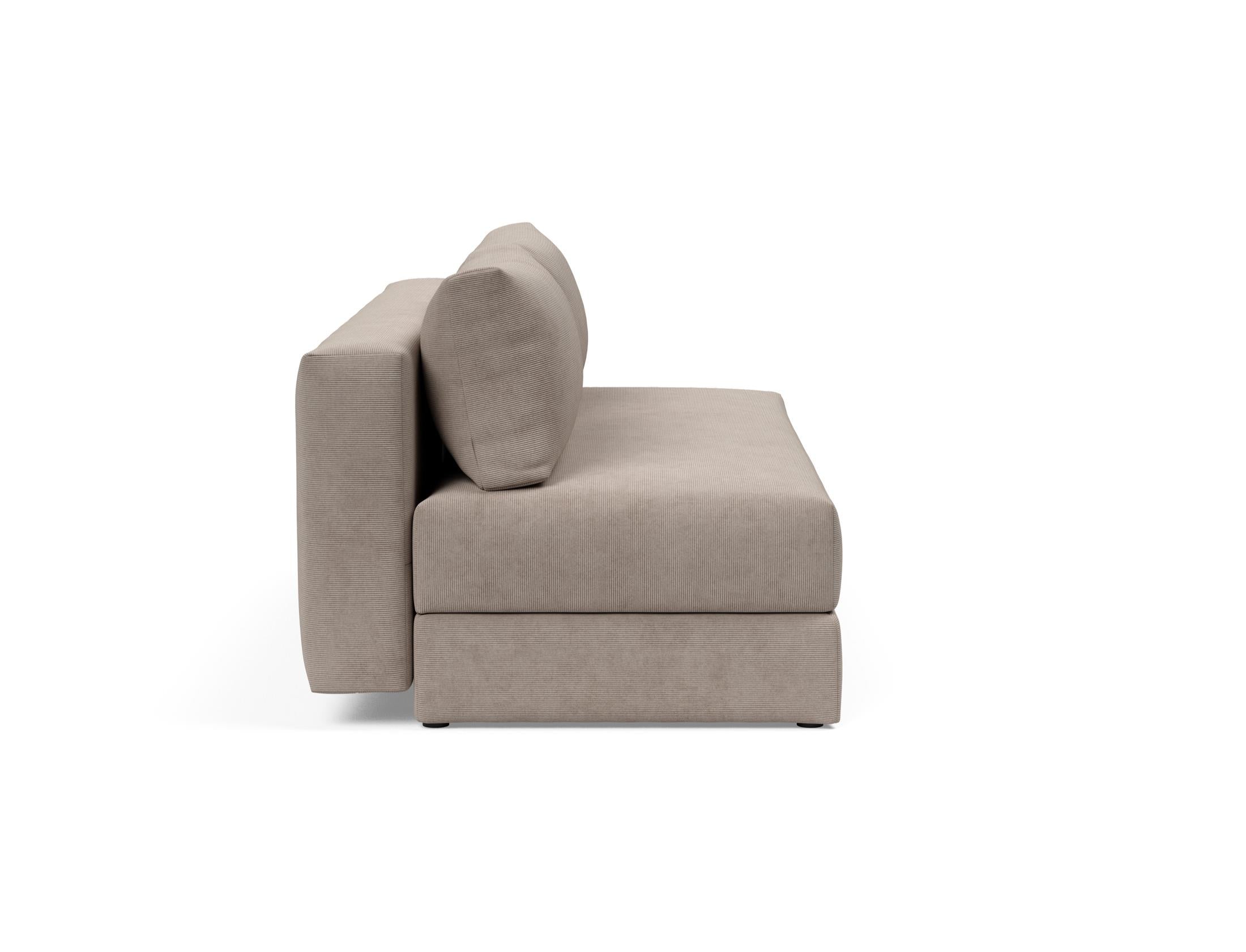 Osvald Sofabett 150: Elegantes Schlafsofa mit praktischem Stauraum. Ideal für kompakte Wohnräume, verwandelt sich schnell in ein gemütliches Bett.
