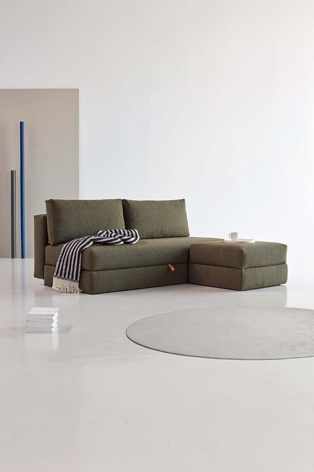 Das Osvald Sofabett 150 von Innovation Living vereint modernes Design mit praktischer Funktionalität – perfekt für kleine Räume und Gäste.