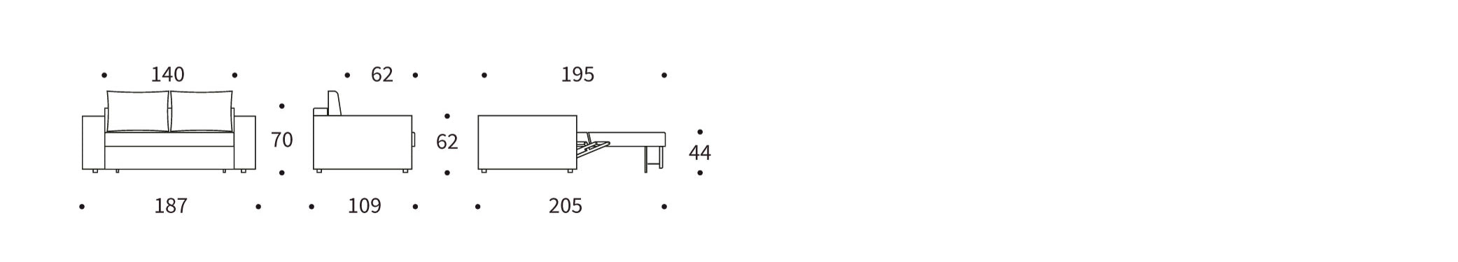 Entdecken Sie das Neah X Schlafsofa mit eleganten Standard Armlehnen von Innovation Living – perfekt für modernes Wohnen und gemütliche Nächte.