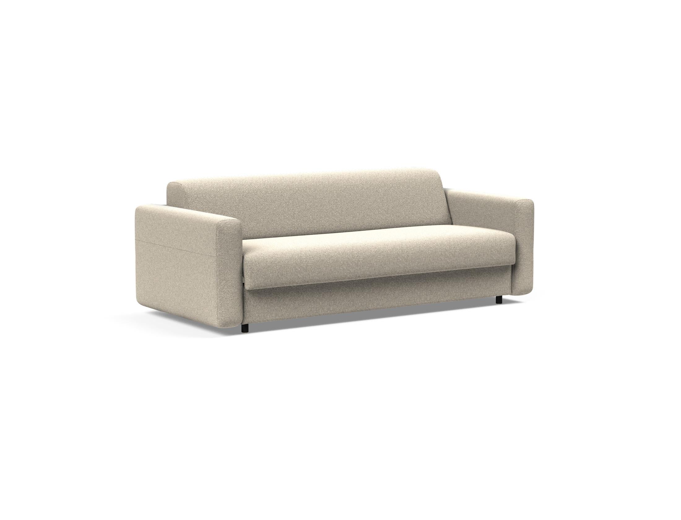 Erleben Sie das Killian Klappsofa 160 von Innovation Living: elegantes Design, vielseitige Nutzung und eine innovative Doppelmatratze für optimalen Schlafkomfort.
