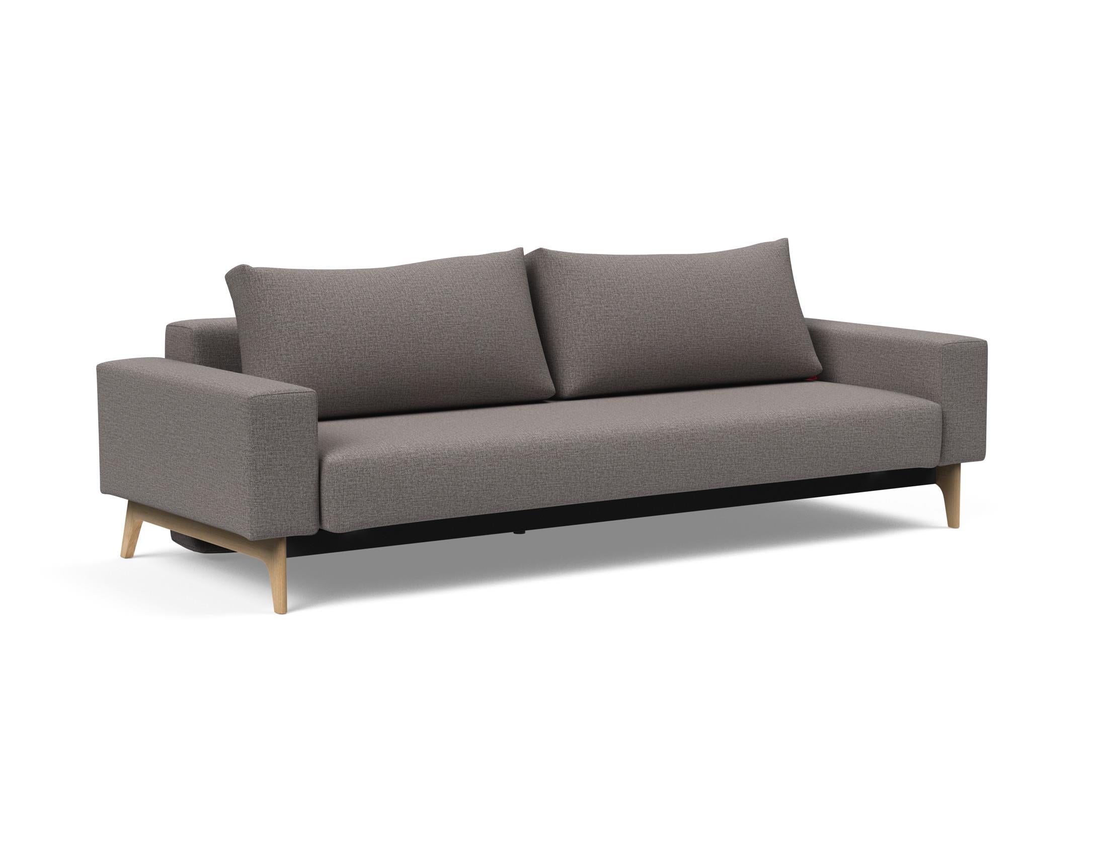 Idun Schlafsofa 521 von Innovation Living: Stilvolles skandinavisches Sofa, das tagsüber gemütlich und nachts als bequemes Bett überzeugt. Ideal für kleine Räume.