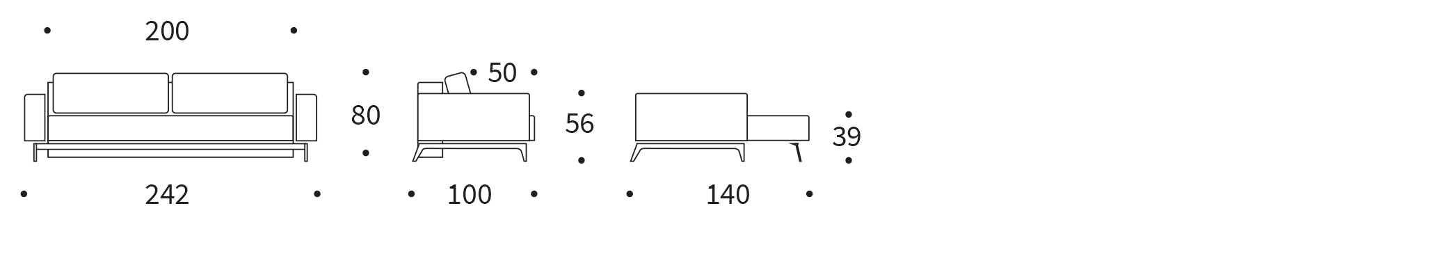 Idun Schlafsofa 521: Elegantes skandinavisches Design, das tagsüber als Sofa und nachts als komfortables Bett dient. Perfekt für jedes Zuhause.