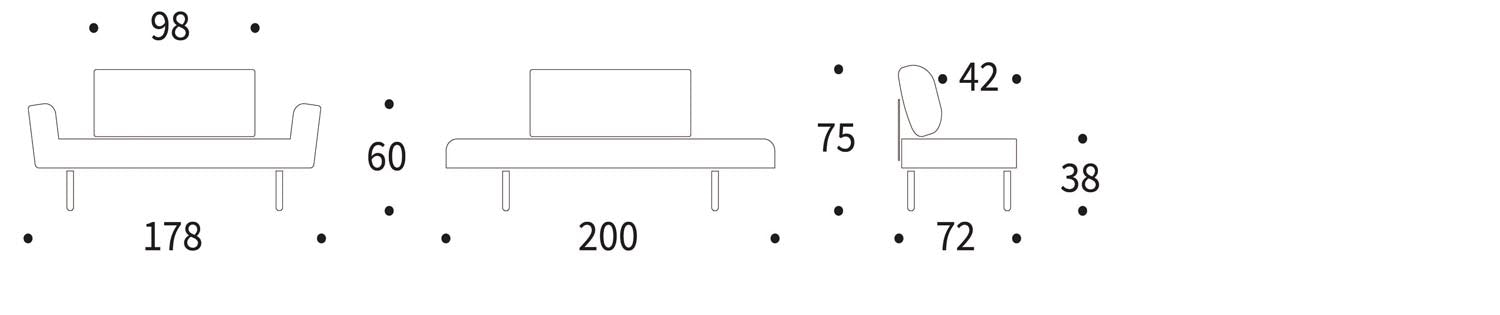 Erleben Sie das Zeal Klappsofa 70 Bow von Innovation Living – ein elegantes, flexibles Möbelstück, das Komfort und Stil in Ihr Zuhause bringt.
