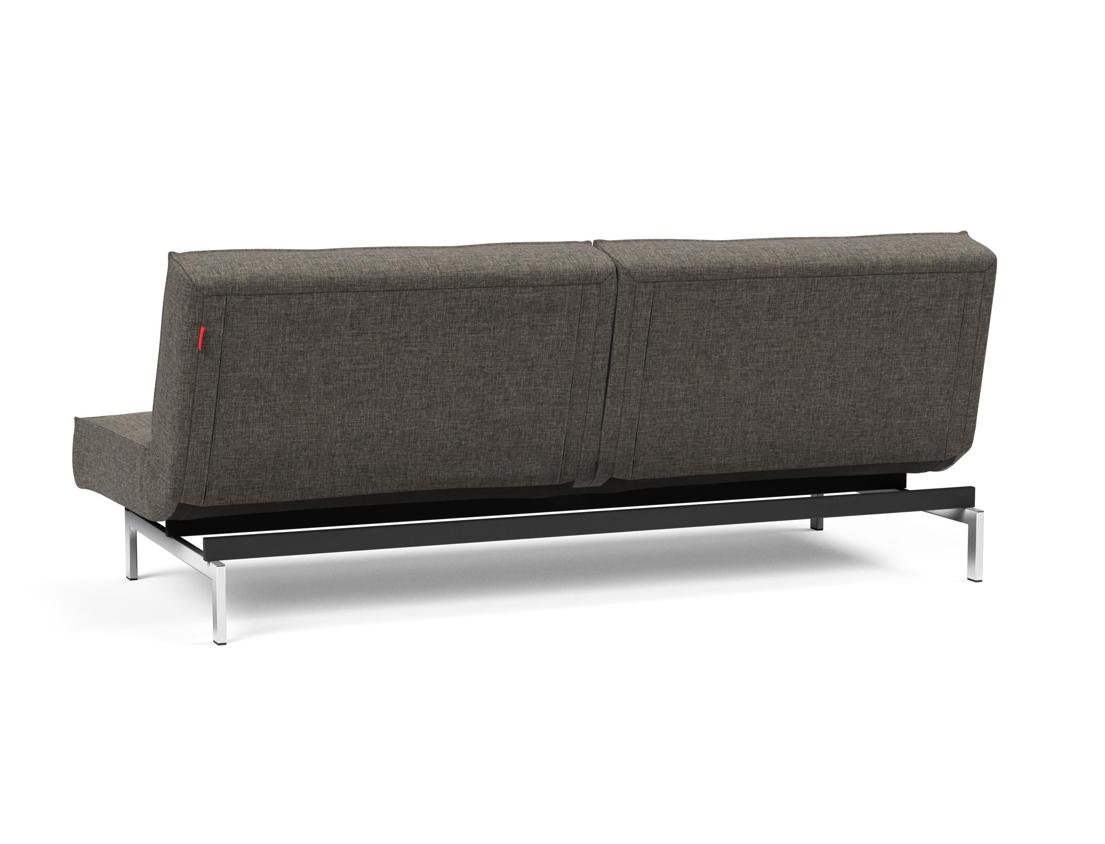 Erleben Sie das elegante Splitback Sofabett 115 Chrom von Innovation Living – ideal für moderne Räume und entspannende Schlafmomente.