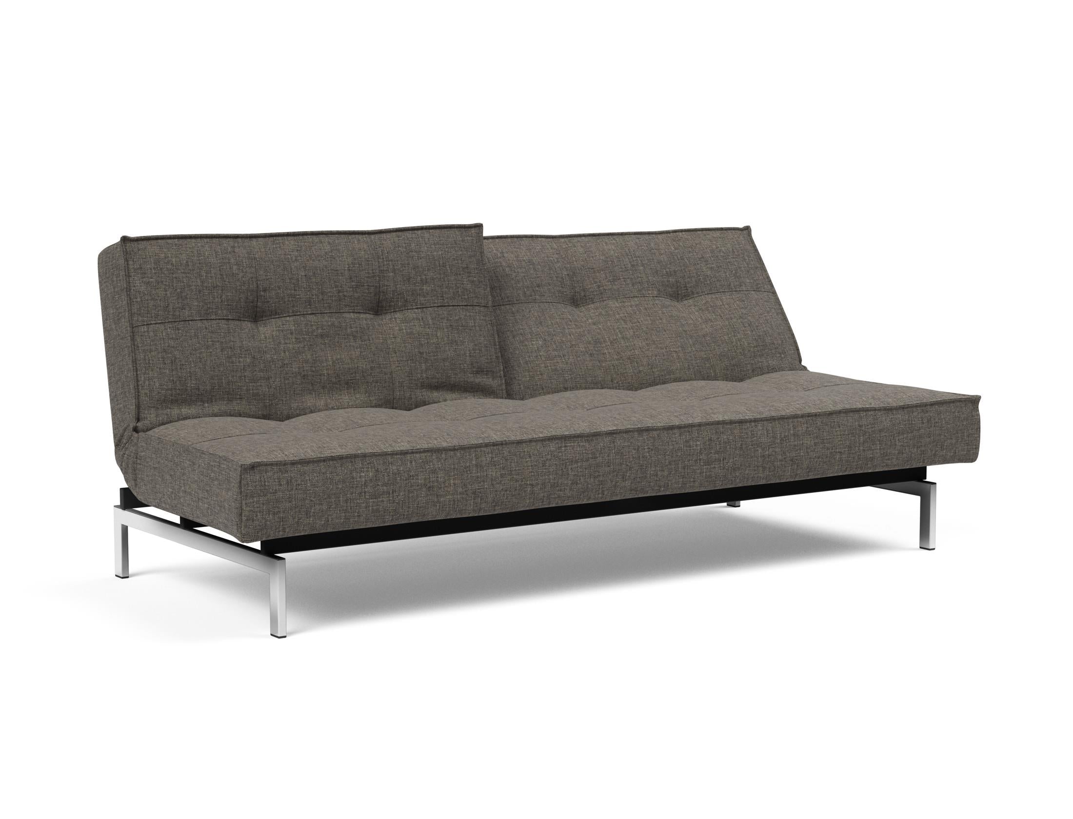 Erleben Sie das elegante Splitback Sofabett 115 Chrom von Innovation Living – ideal für moderne Räume und entspannende Schlafmomente.