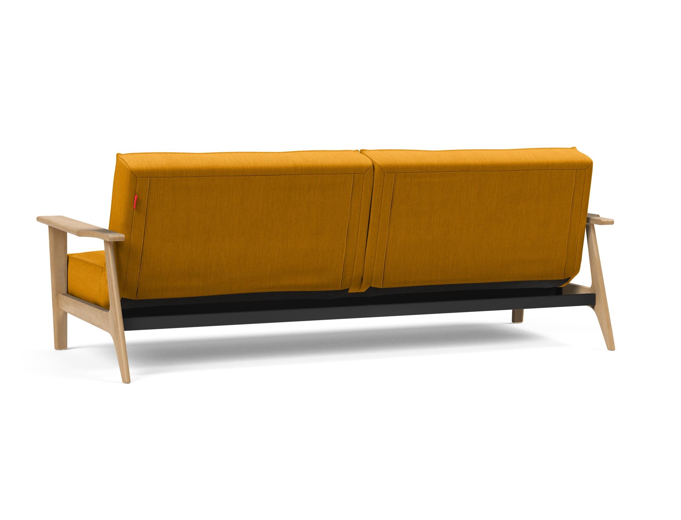 Erleben Sie das stilvolle Splitback Sofabett 115 Frej von Innovation Living – ideal für platzsparende Lösungen und zeitgemäße Einrichtung.