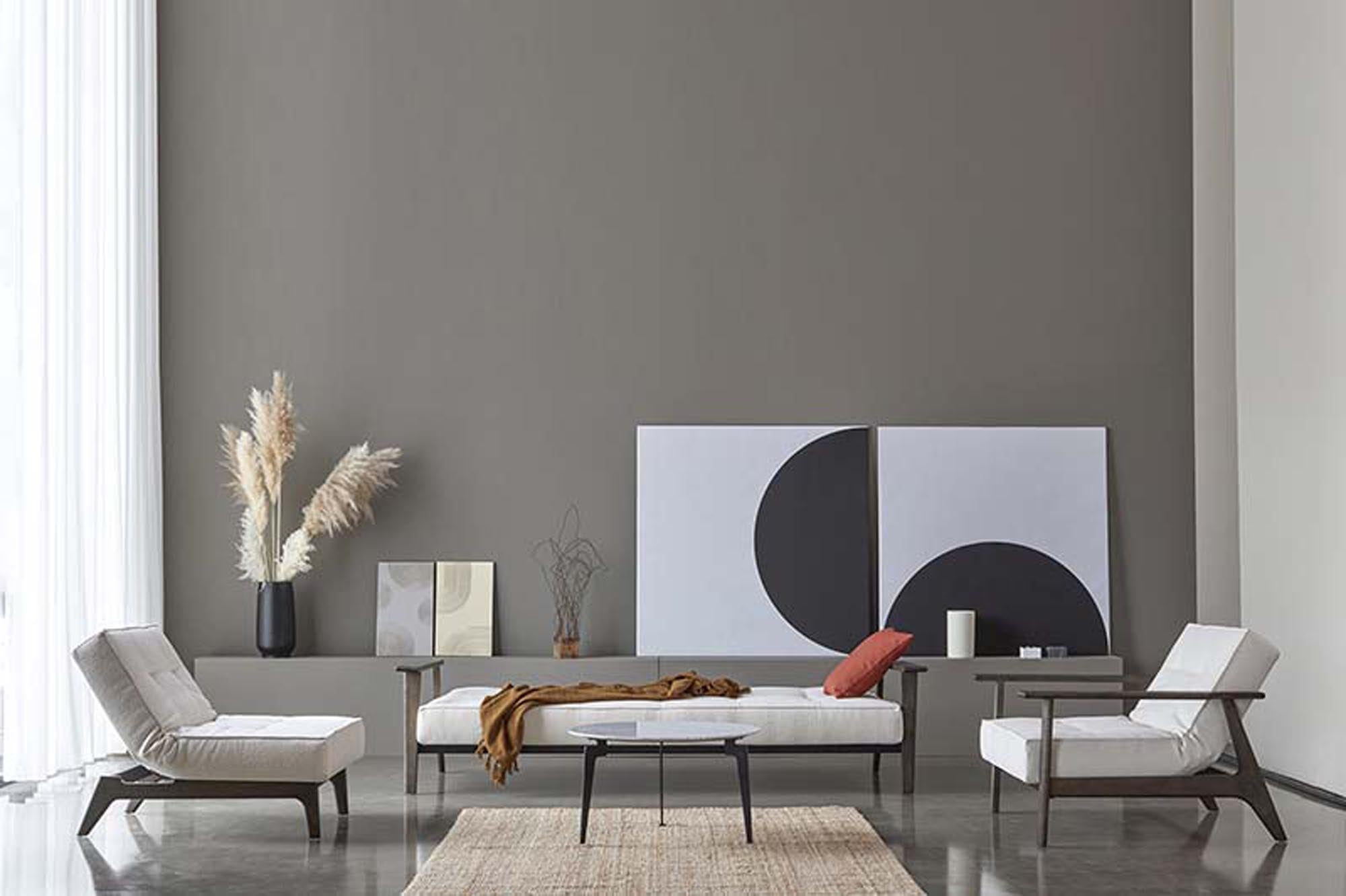 Erleben Sie das stilvolle Splitback Sofabett 115 Frej von Innovation Living – ideal für platzsparende Lösungen und zeitgemäße Einrichtung.